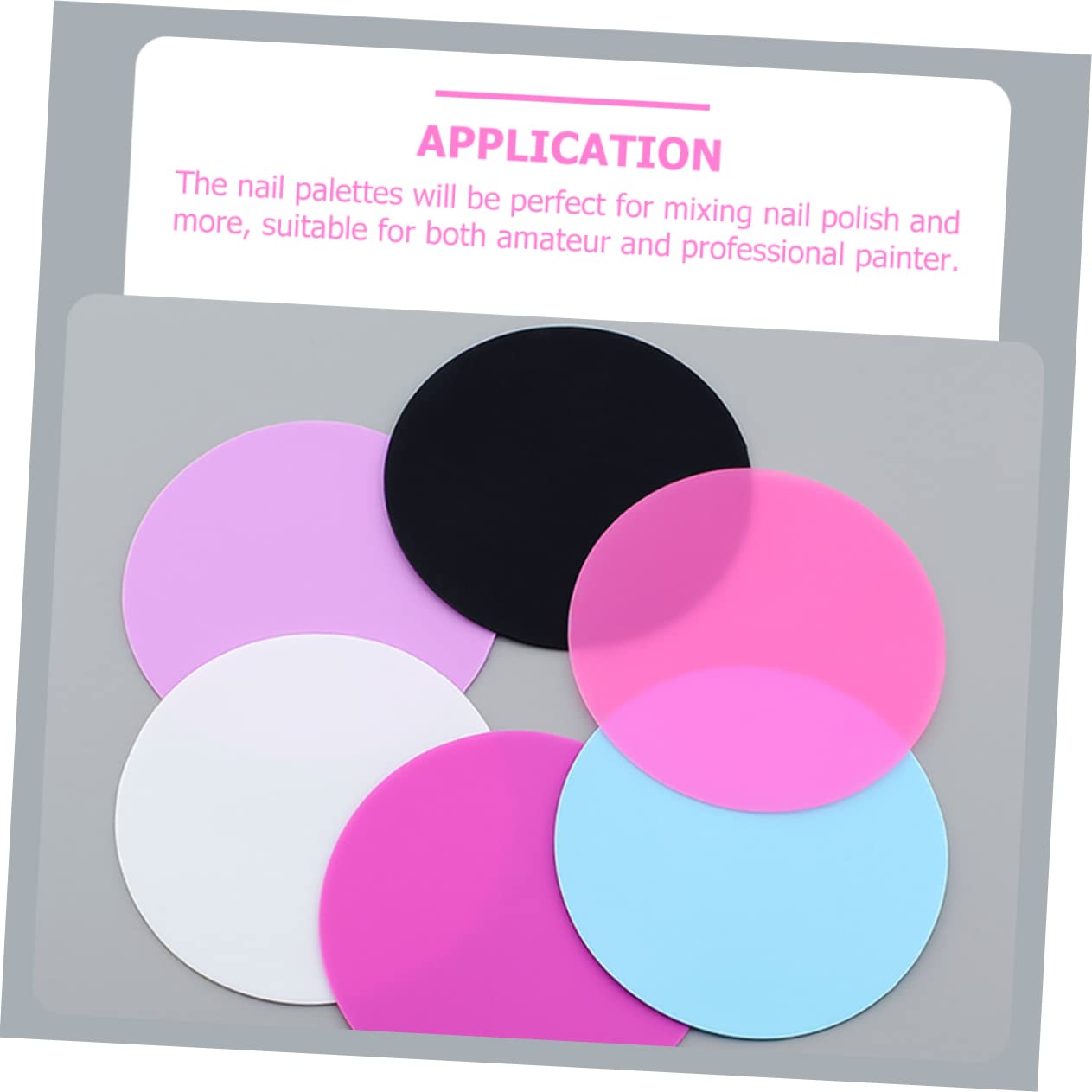 Mikinona 6-Piece Nail Art Brush Set - Professional Makeup Mixing & Nail Coloring Tools with Smooth Surface for Easy Cleaning - Perfect for Salon, Home Manicure & DIY Nail Designs