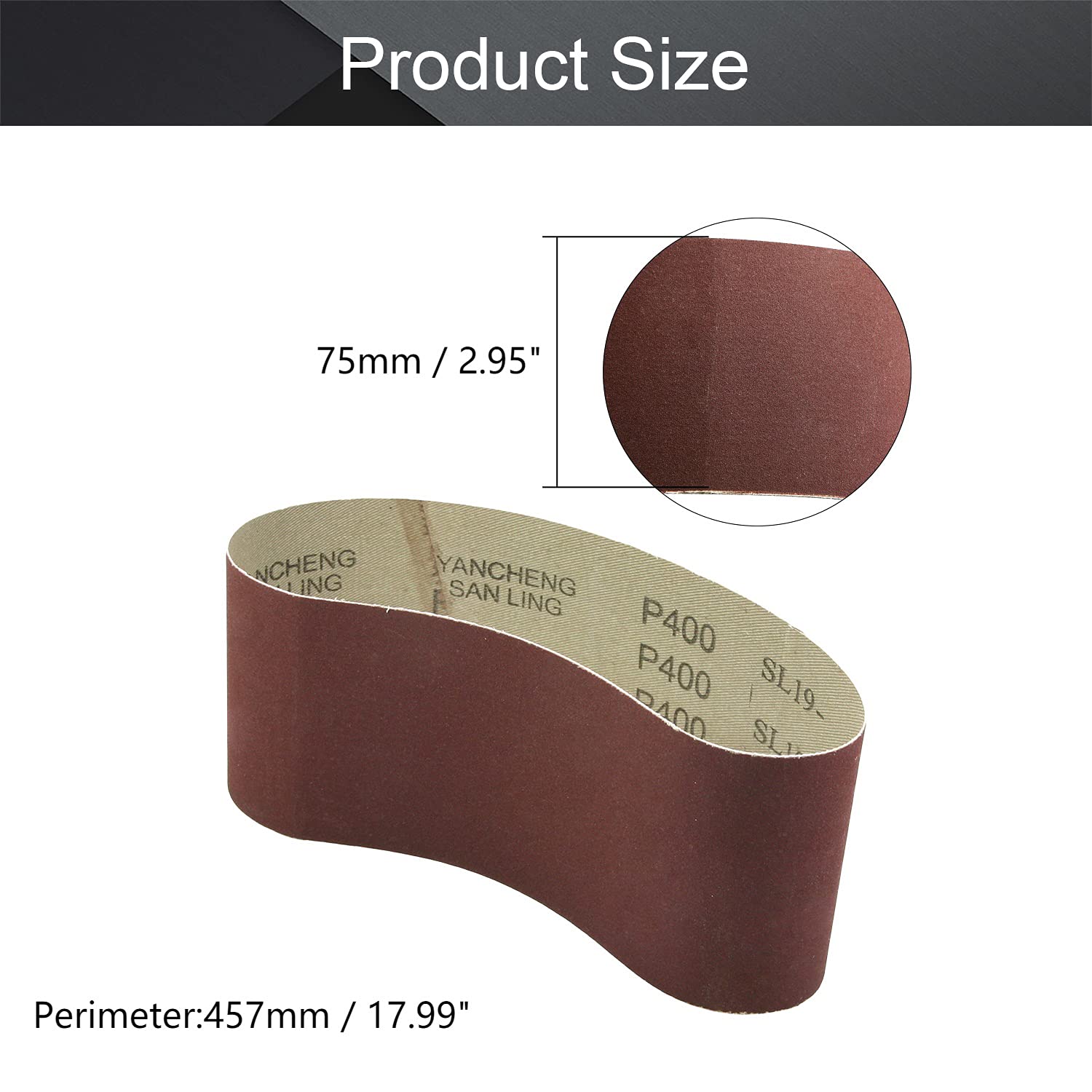 Utoolmart 2.9x18 Inch 320 Grit Aluminum Oxide Sanding Belt - 5 Pack for Wood Finishing, Metal Polishing & Drywall Sanding | Compatible with Portable Belt Sanders & Sharpening Tools | Ideal for DIY Projects, Furniture Refinishing & Home Renovation