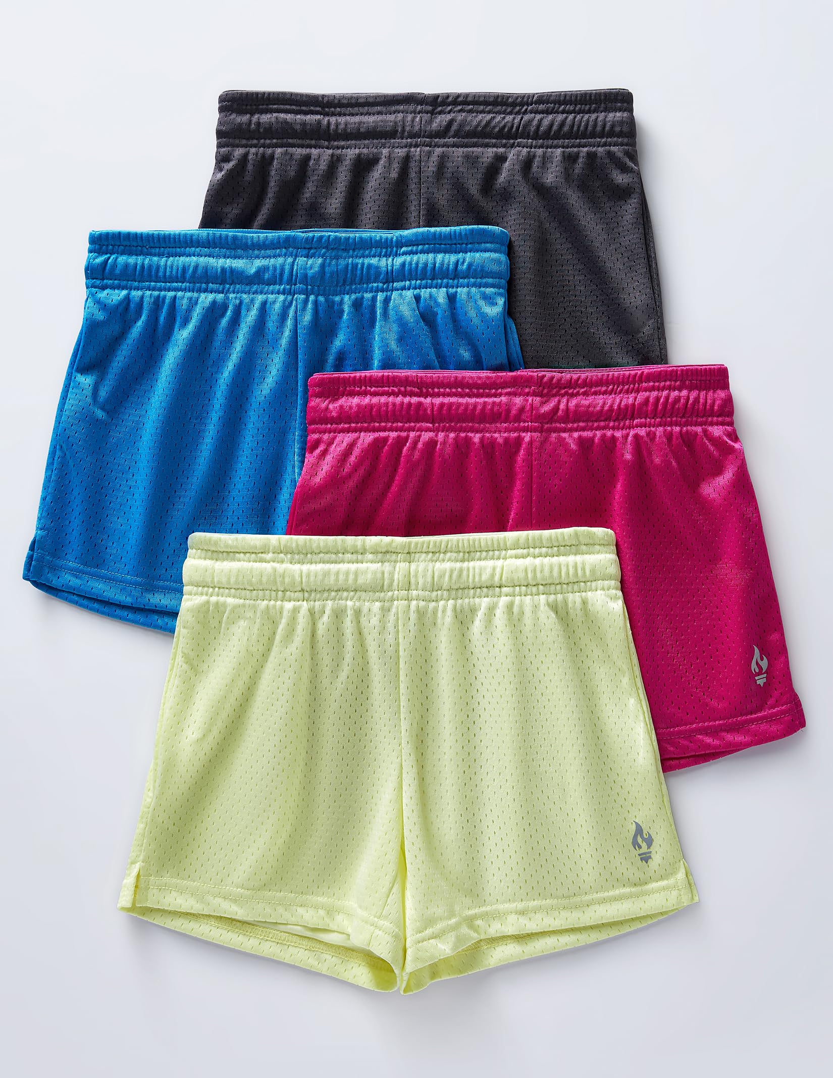 4 Pack Girls Athletic Shorts with Pockets - 3 Inch Quick-Dry Running Shorts for Kids & Teens - Perfect for Soccer, Basketball, Gym & Outdoor Activities