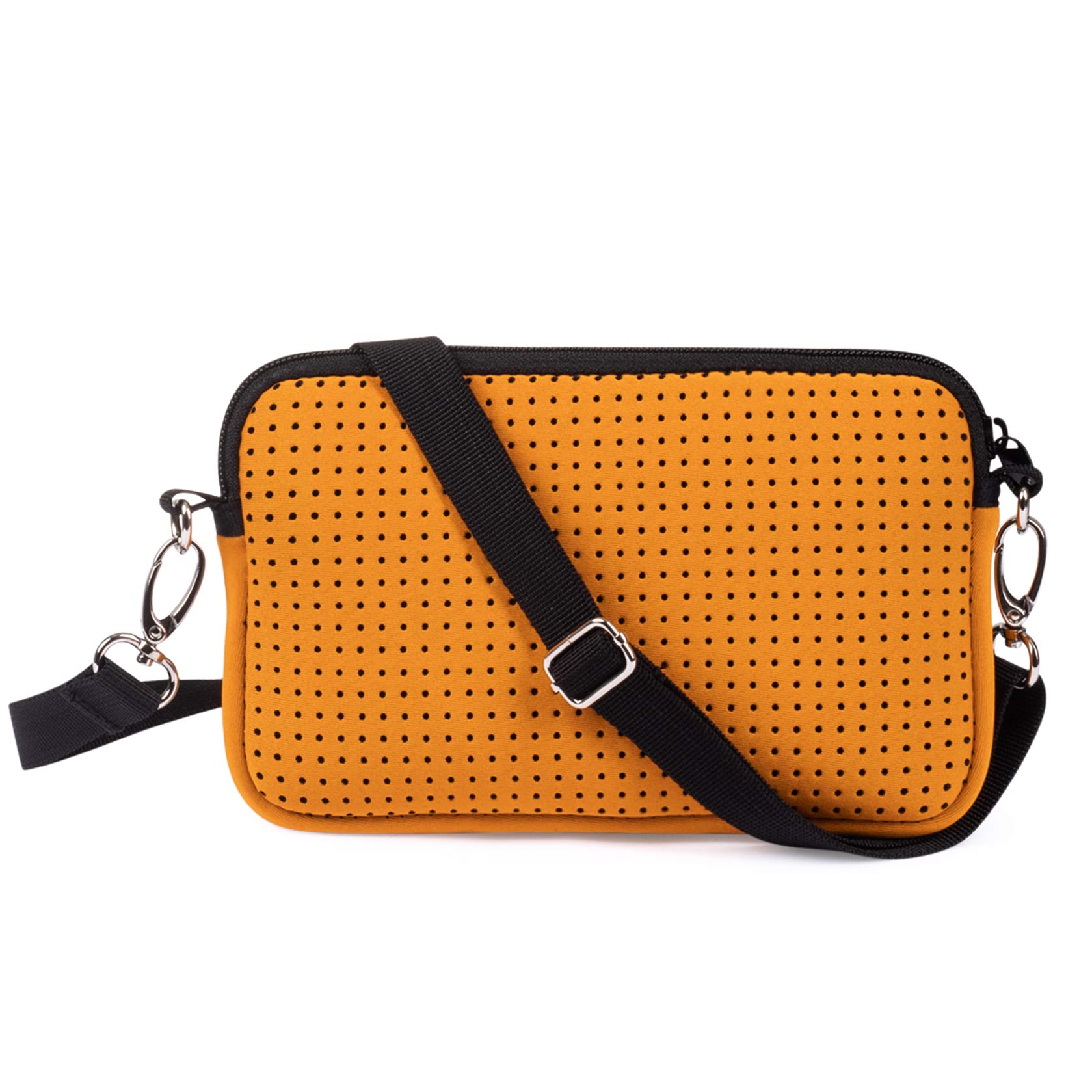 Stylish Mini Perforated Neoprene Clutch Crossbody Bag for Women - Fashionable & Lightweight Purse for Parties, Travel & Everyday Use