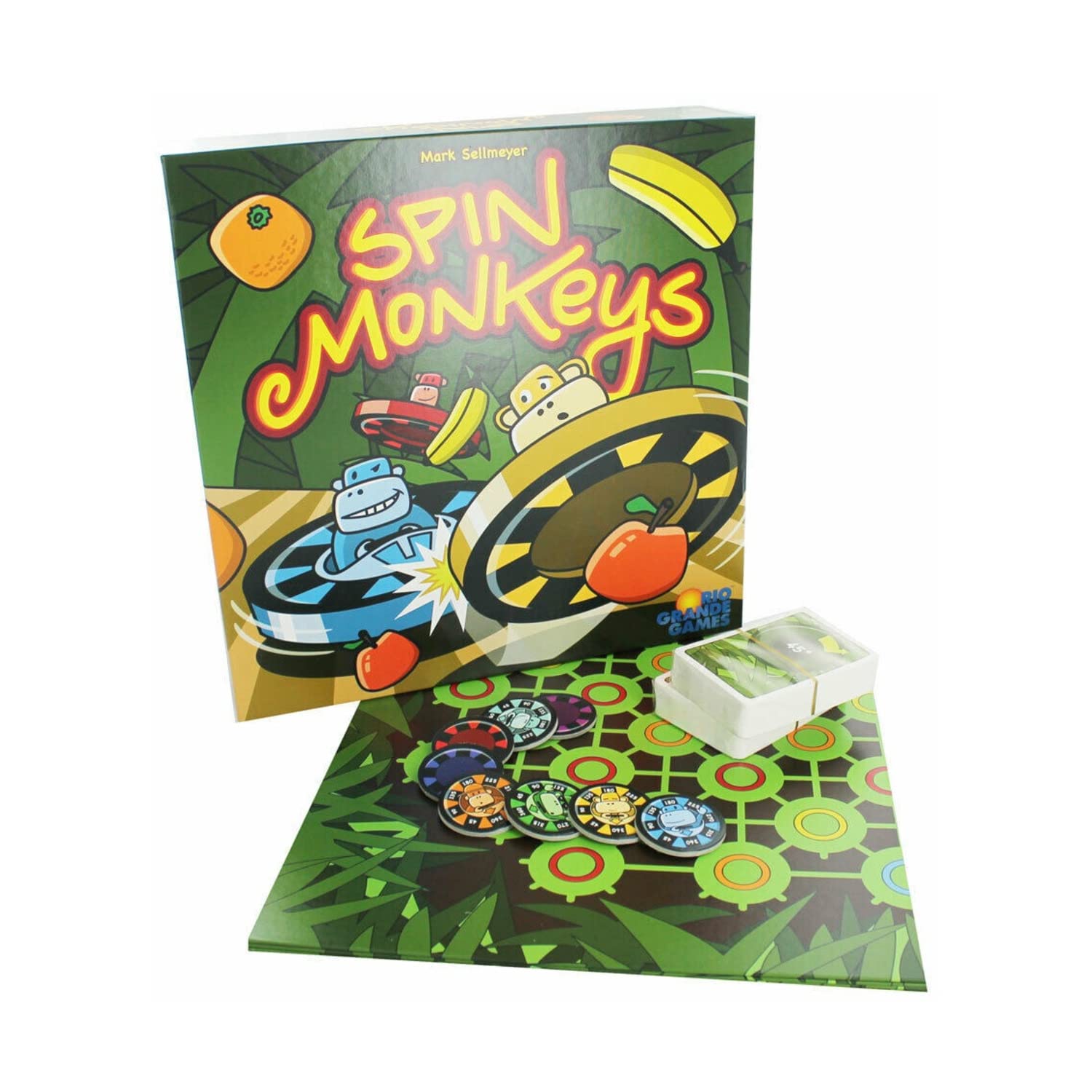 Rio Grande Games Spin Monkeys - Fun Family Board Game for Kids & Adults - Perfect for Game Nights, Parties & Indoor Activities