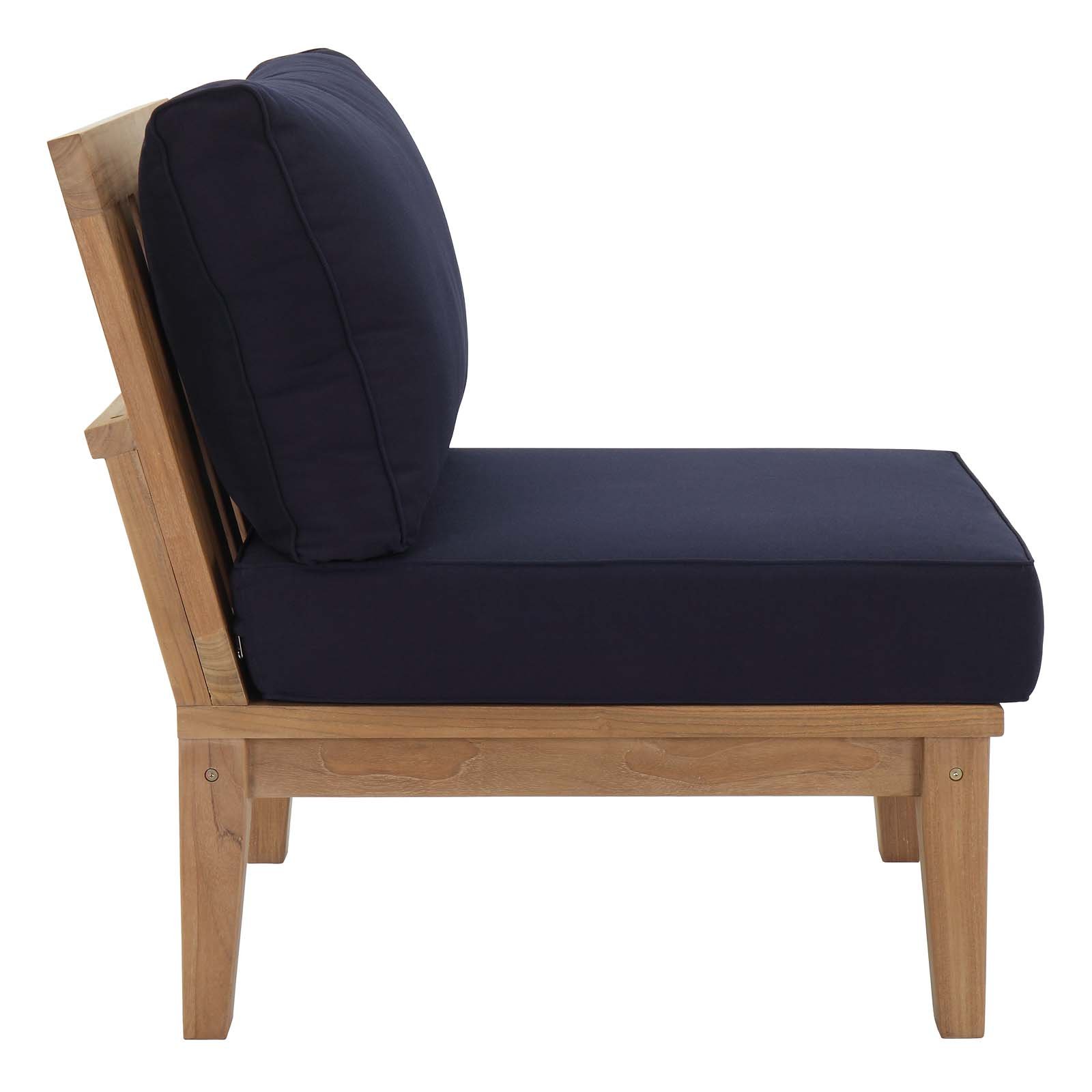 Premium Grade A Teak Wood Outdoor Patio Furniture Set - 3 Piece Natural Navy - Durable & Weather-Resistant for Backyard, Garden, Poolside & Patio Use