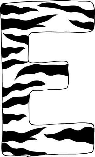 Zebra Animal Print Alphabet Letter Decals A to Z - 10 Inch Self-Adhesive Stickers for Kids Room, Nursery, Classroom & DIY Scrapbooking Decor
