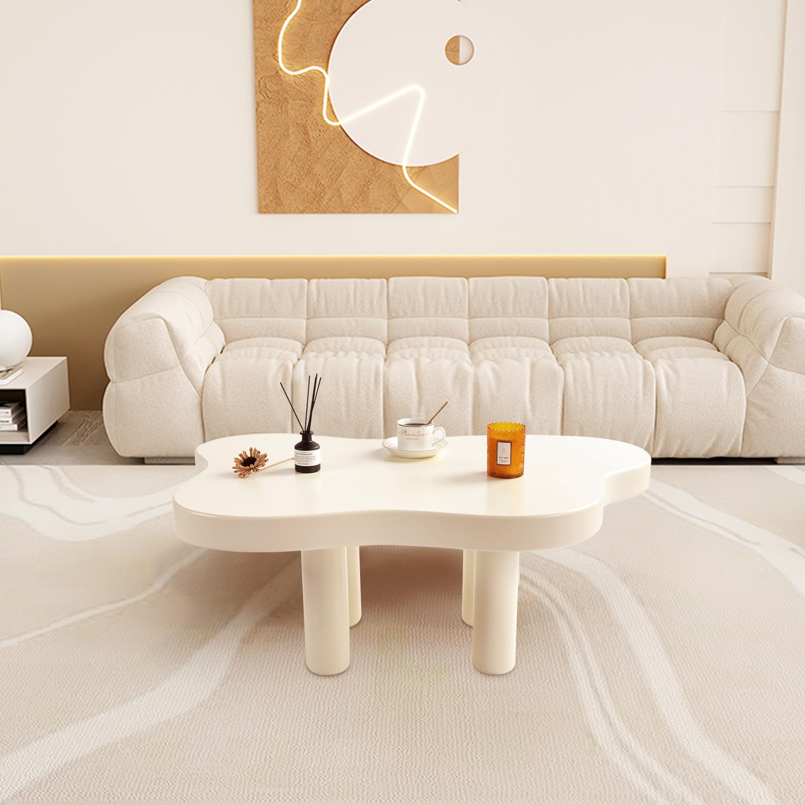 Modern White Cloud Coffee Table - 37