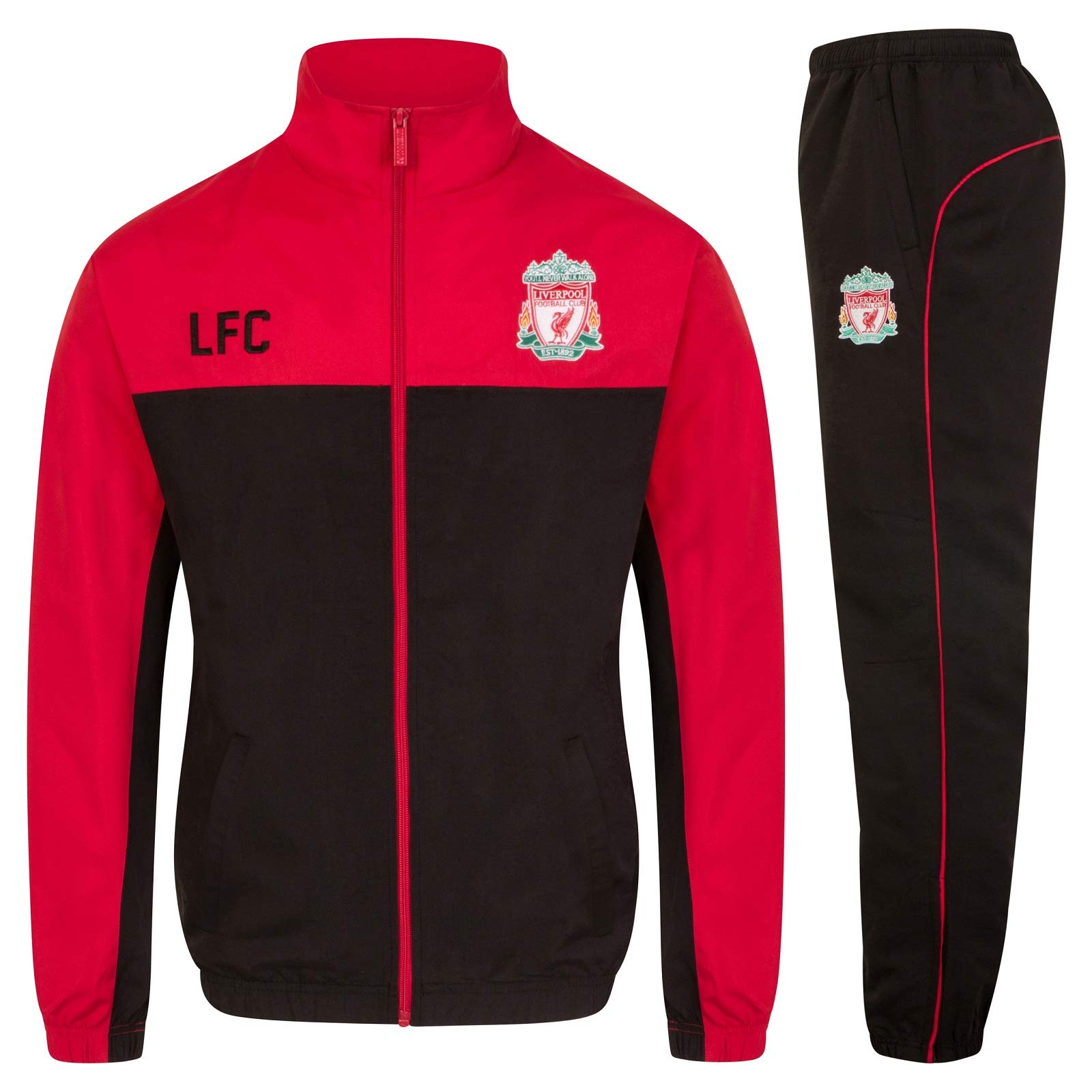 Liverpool FC Official Men's Soccer Tracksuit Set - Jacket & Pants for Fans | Perfect for Matchdays, Training & Casual Wear
