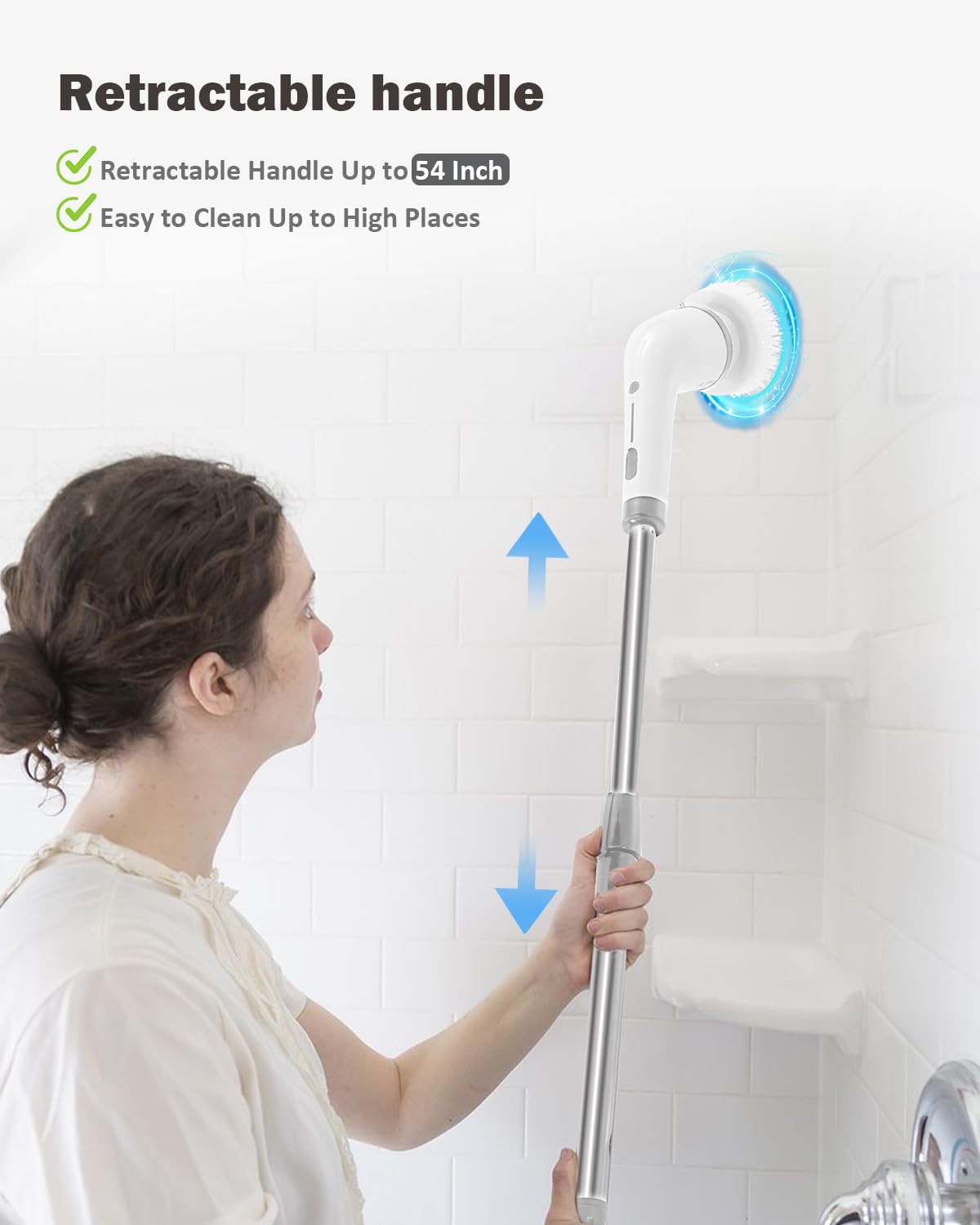 Aoresac Cordless Electric Spin Scrubber with 7 Interchangeable Brush Heads - 3 Speed Adjustable Cleaning Brush for Bathroom, Kitchen, Car, Floor & Tile - Perfect for Deep Cleaning Grout, Shower, Sink & Stubborn Stains