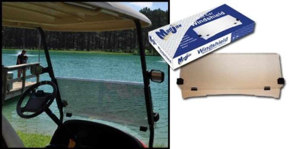 MadJax 2PC Tinted Windshield for Club Car DS Golf Cart (2000.5+ Models) - UV Protection & Enhanced Visibility for Outdoor Golfing & Neighborhood Cruising