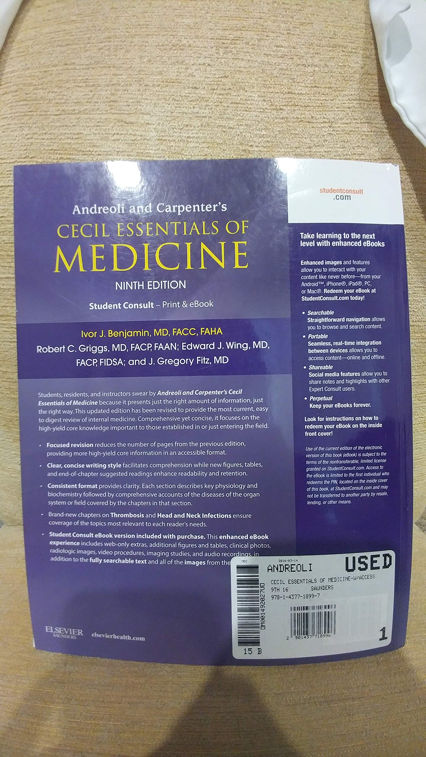 Andreoli and Carpenter's Cecil Essentials of Medicine 9th Edition - Comprehensive Medical Textbook for Students & Professionals | Study Guide & Clinical Reference