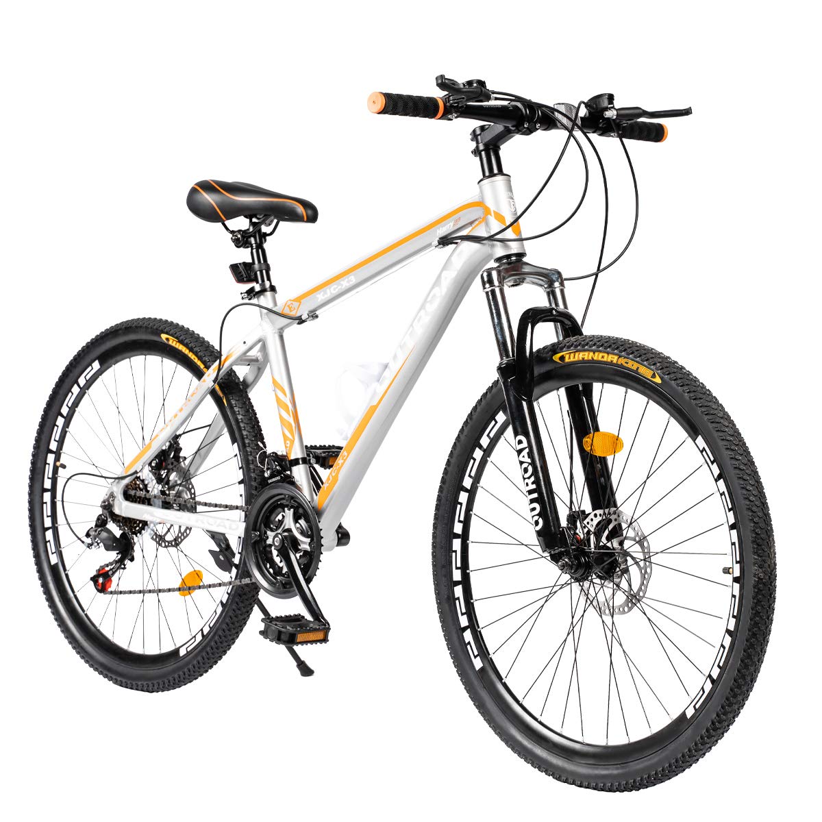 **Max4out 26 Inch Mountain Bike with Lock-Out Suspension Fork, 21-Speed Shimano Drivetrain, Aluminum/Carbon Steel Frame & Dual Disc Brakes – Perfect for Trail Riding, Commuting & Outdoor Adventures (Men, Women, Adults & Youth)**