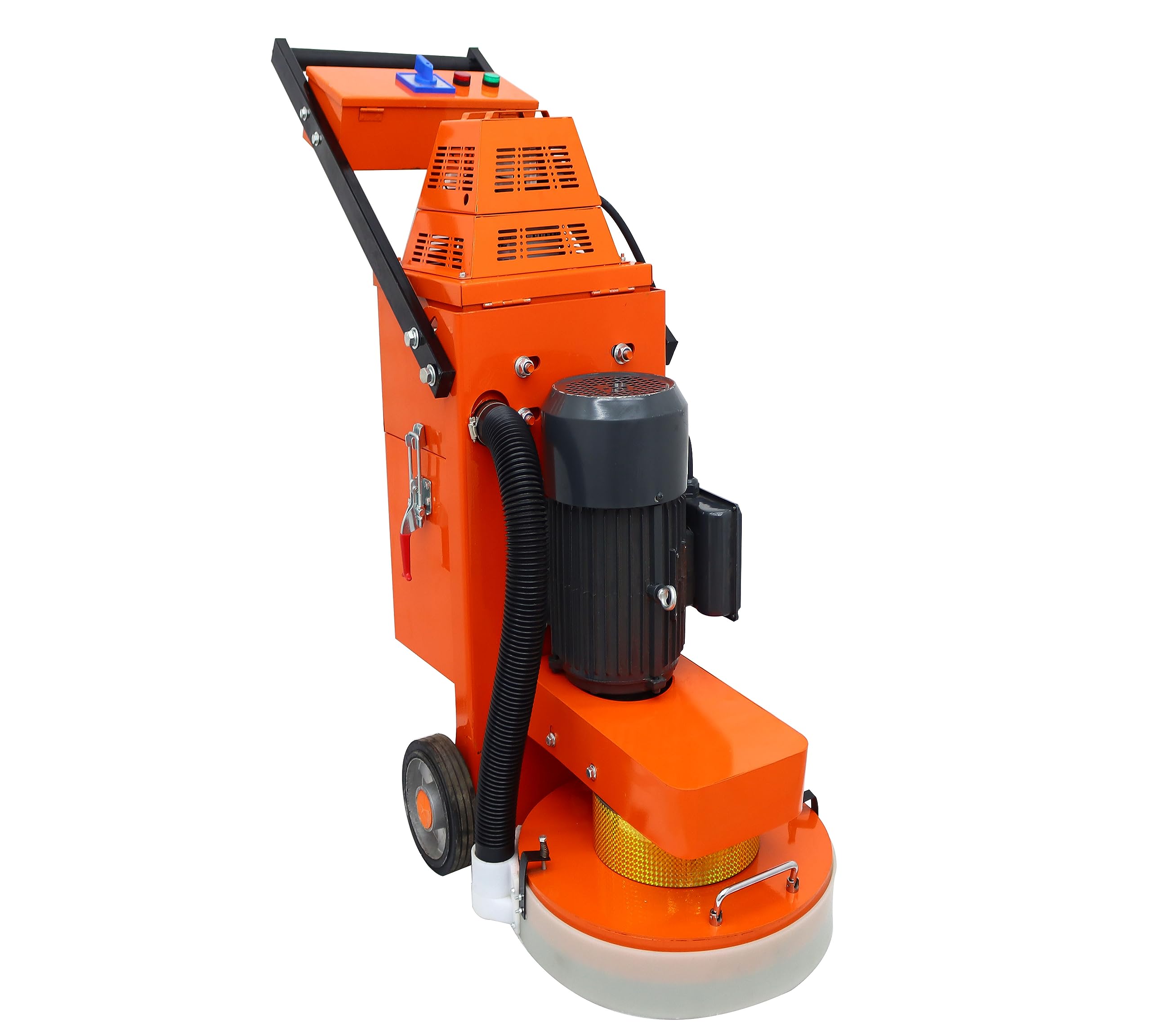 220V Concrete Floor Grinder with Dust Suction Fan - Cement Grinding, Epoxy Paint Removal & Polishing Machine for Dust-Free Floor Renovation (Ideal for Warehouses, Garages & Commercial Spaces)