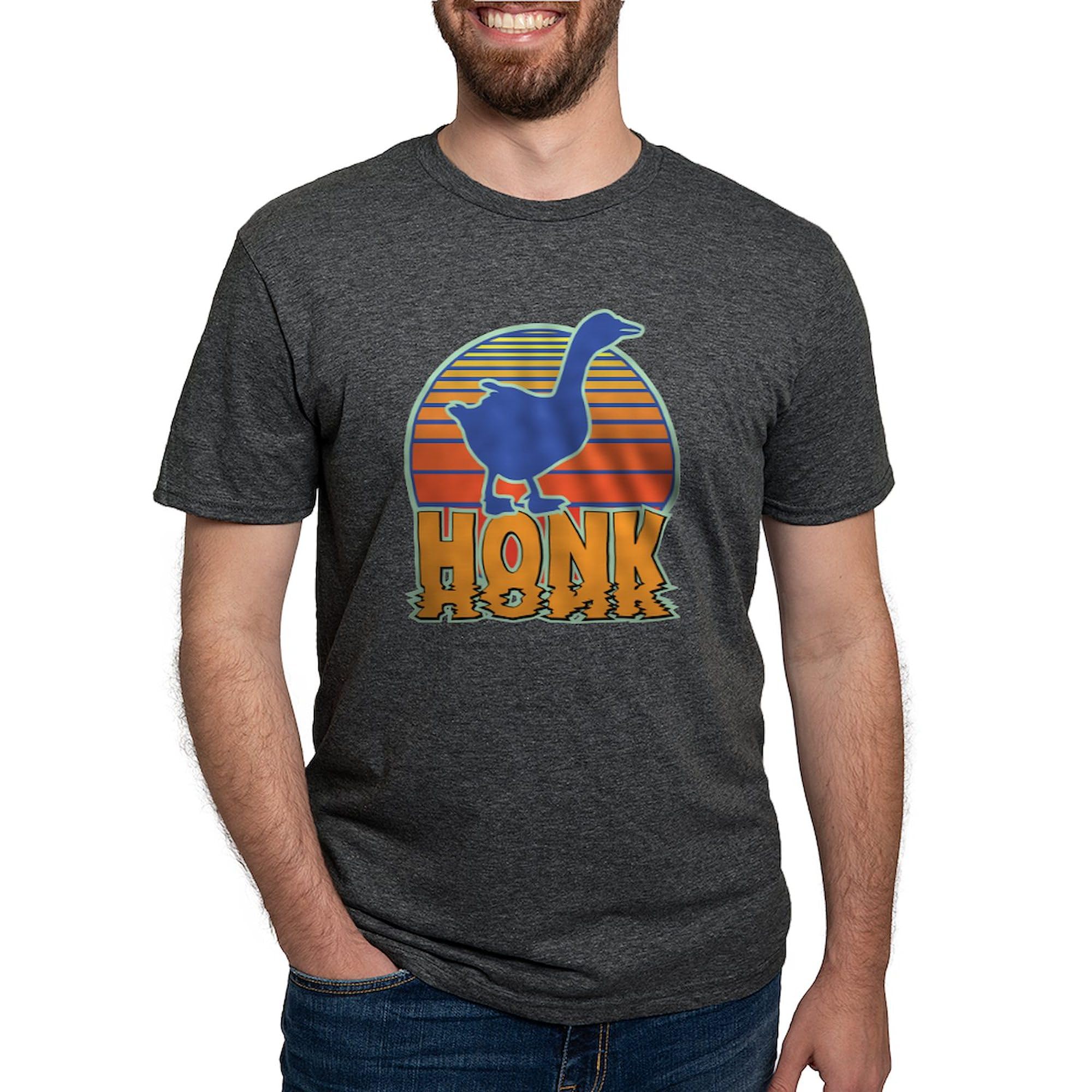 Honk The Goose Men's Tri-Blend T-Shirt - Soft Premium Deluxe Short Sleeve Tee for Casual Wear & Funny Gifts - Perfect for Everyday Outfits, Parties, and Goose Lovers