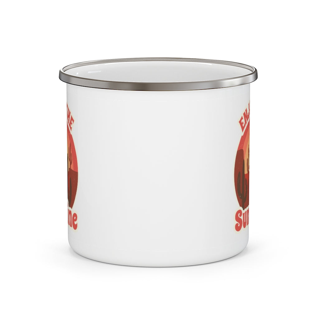 Premium Enamel Camping Mug for Coffee & Tea - Durable Travel Mug for Outdoor Adventures, Camping, Hiking & Road Trips - Perfect Midwest Gift for Nature Lovers