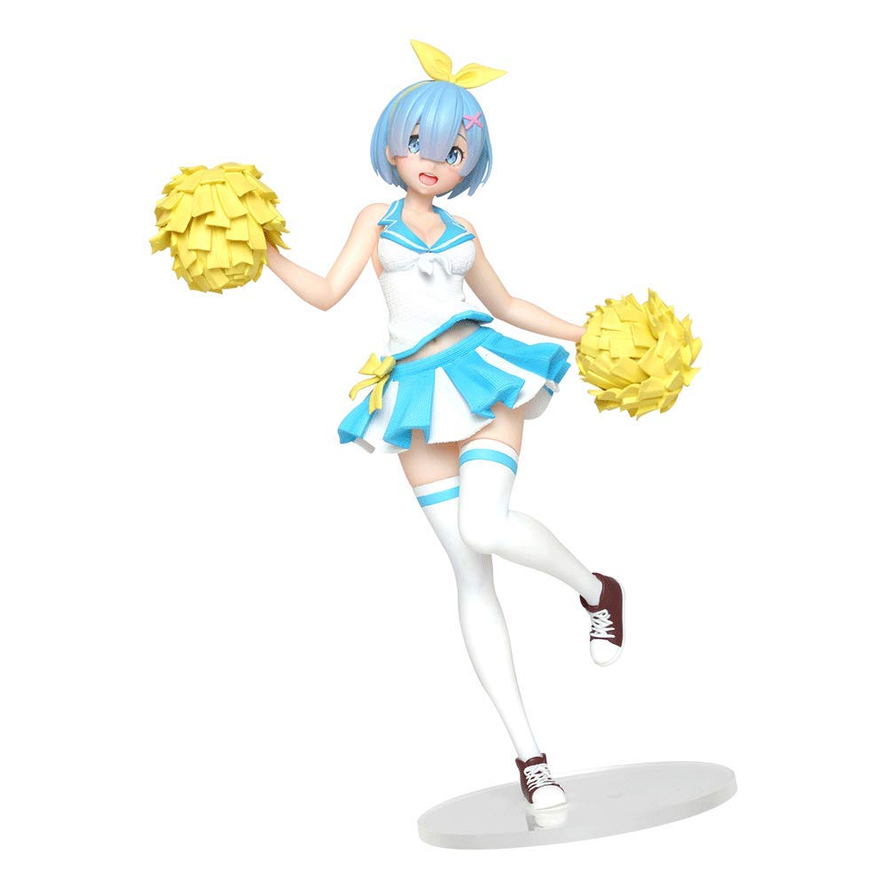 JJRPPFF Rem Figure - 9.1 Inch Anime Statue from Re:Zero, Cheerleader Dance Pose PVC Collectible Doll - Perfect for Anime Fans, Gift Giving & Display
