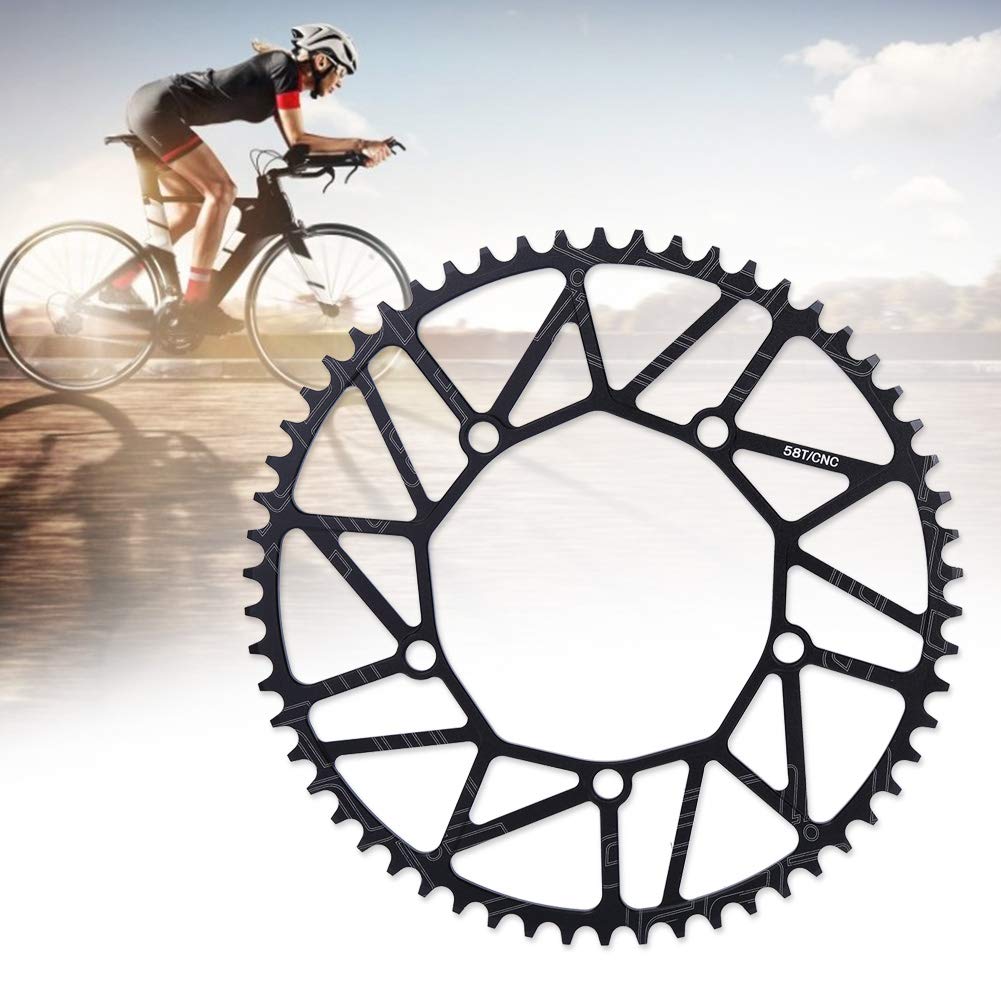 VGEBY1 Bike Chain Wheel - 50/52/54/56/58T 130BCD Single Speed Chainring for Road & Mountain Bikes | Durable Replacement Part for Cycling & Commuting