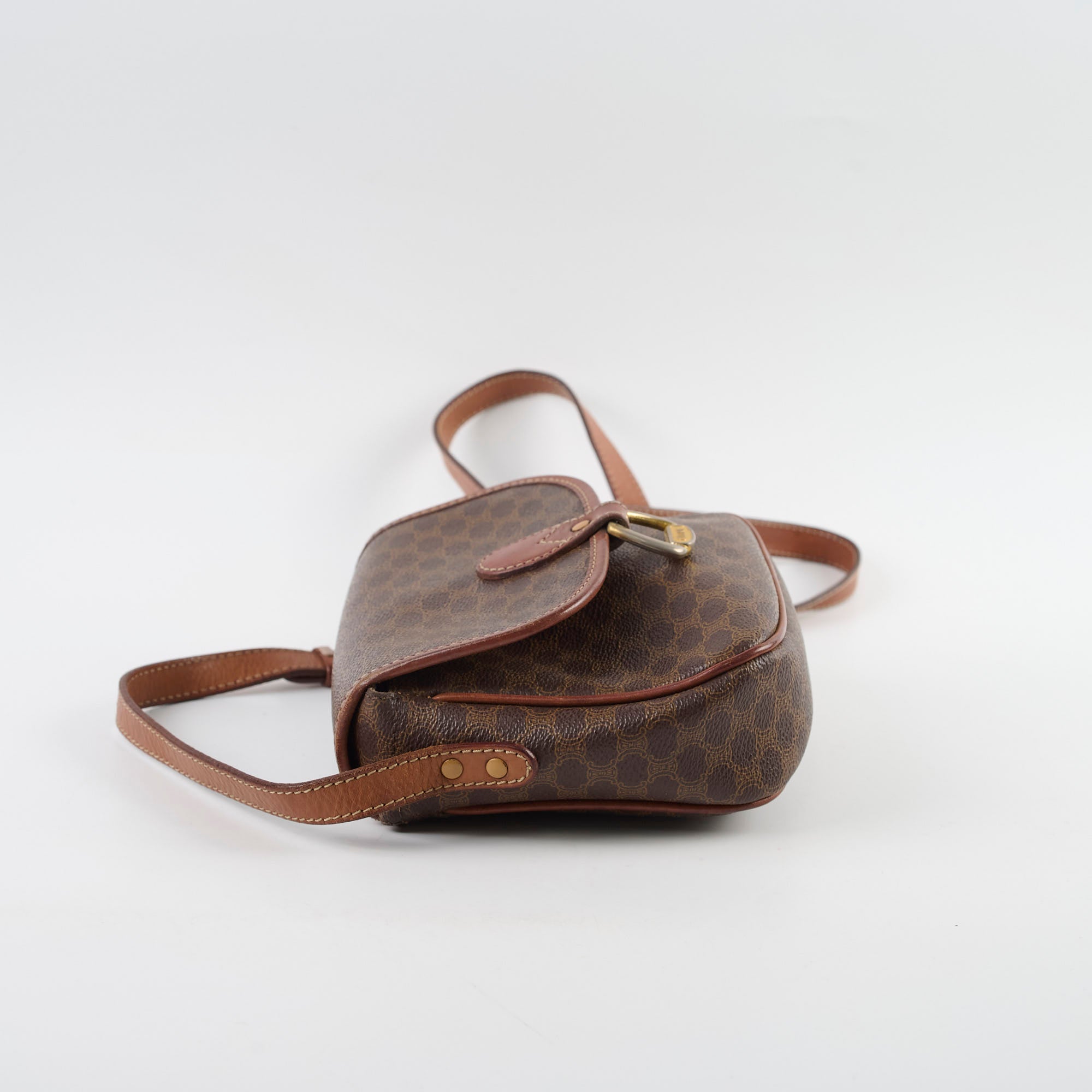 Vintage Celine Brown Crossbody Bag for Women | Authentic Leather Shoulder Bag | Perfect for Daily Use, Travel & Casual Outfits