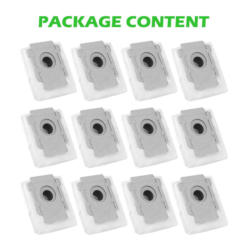 12 Pack Vacuum Dust Bags for iRobot Roomba i7, i7+, s9+ (Model 9550) - Compatible Replacement Bags for Efficient Robot Vacuum Cleaning | Perfect for Pet Hair, Dust & Allergen Removal in Homes & Offices