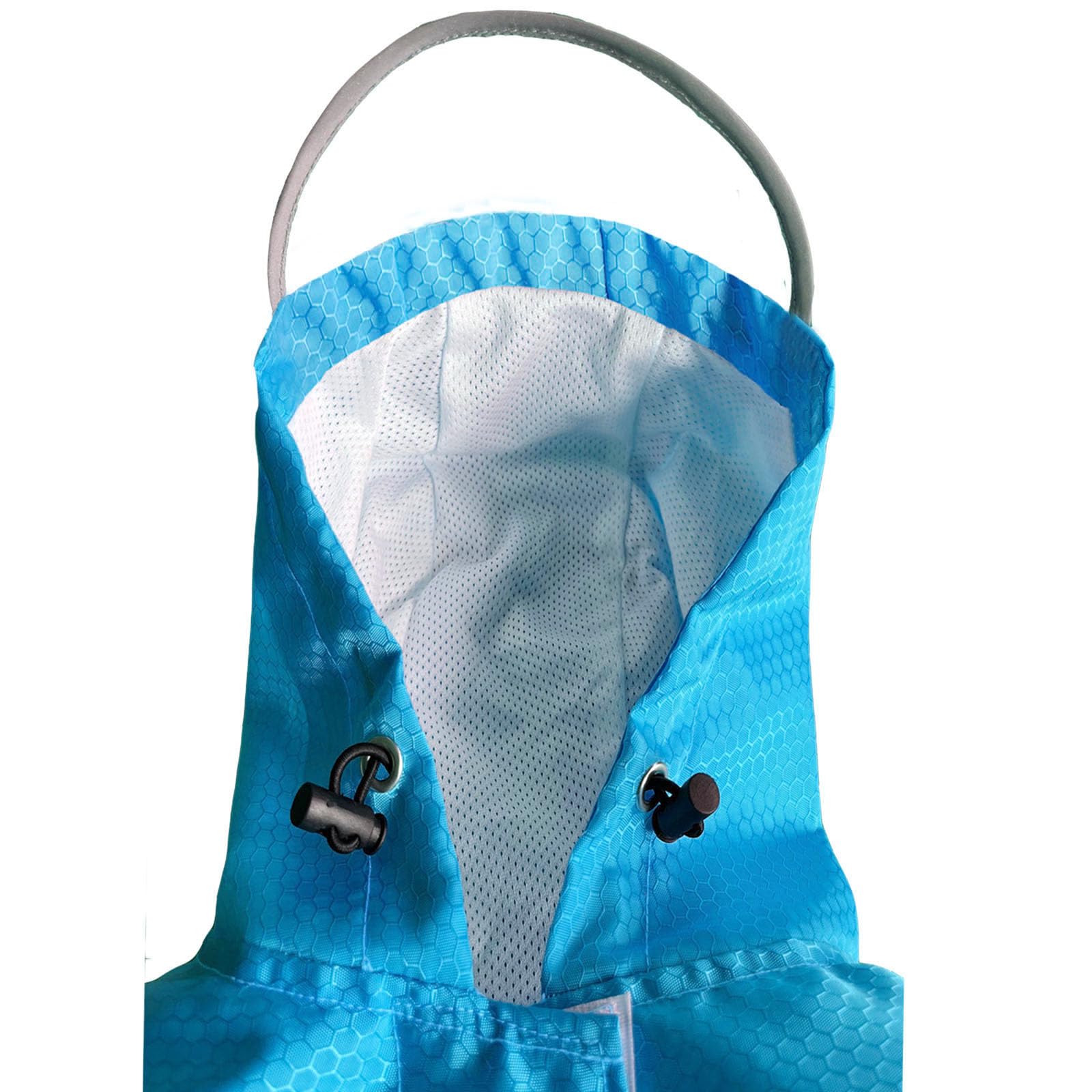 Waterproof Reflective Dog Raincoat - Lightweight Breathable Hooded Poncho with Adjustable Belly Strap & Leash Hole for Small Medium Large Dogs (Small, Blue) | Perfect for Walking, Hiking & Outdoor Adventures in Rainy Weather