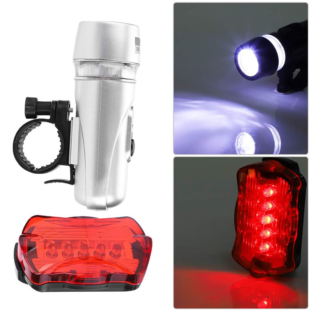 Super Bright LED Bike Light Set - Quick Release Waterproof Headlight & Taillight for Road & Mountain Bicycles - Perfect for Night Cycling, Commuting, and Trail Riding Safety