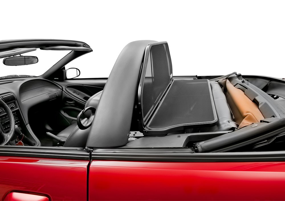 1994-2004 Ford Mustang Convertible Wind Deflector Screen - Compatible with Light/Style Bar Models - Reduce Wind Noise & Enhance Driving Comfort - Perfect for Road Trips & Open-Air Cruising