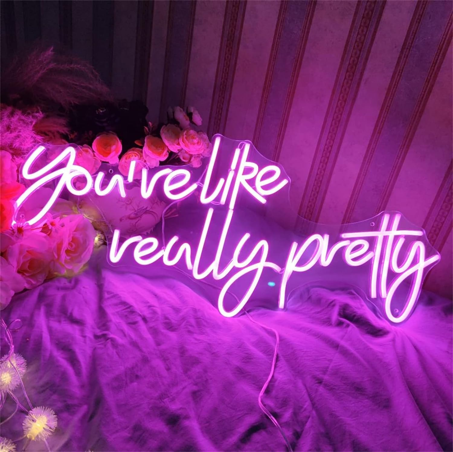 LED Neon Light Sign - 65x28cm for Birthday Party & Bedroom Decor
