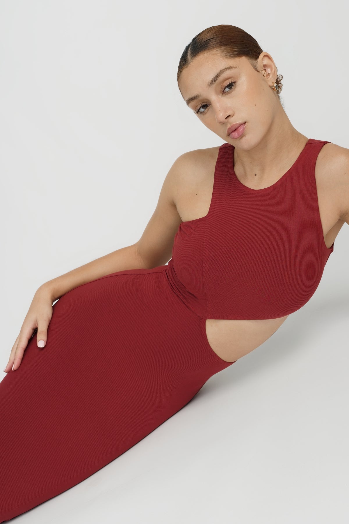Lottie Maxi Dress in Crimson - Elegant Long Sleeve Flowy Summer Dress for Women | Perfect for Beach Vacations, Date Nights & Special Occasions
