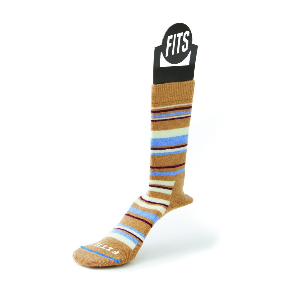 Medium Hiker Striped Crew Socks - Moisture-Wicking Hiking Socks for Men & Women - Perfect for Outdoor Adventures, Camping & Trekking