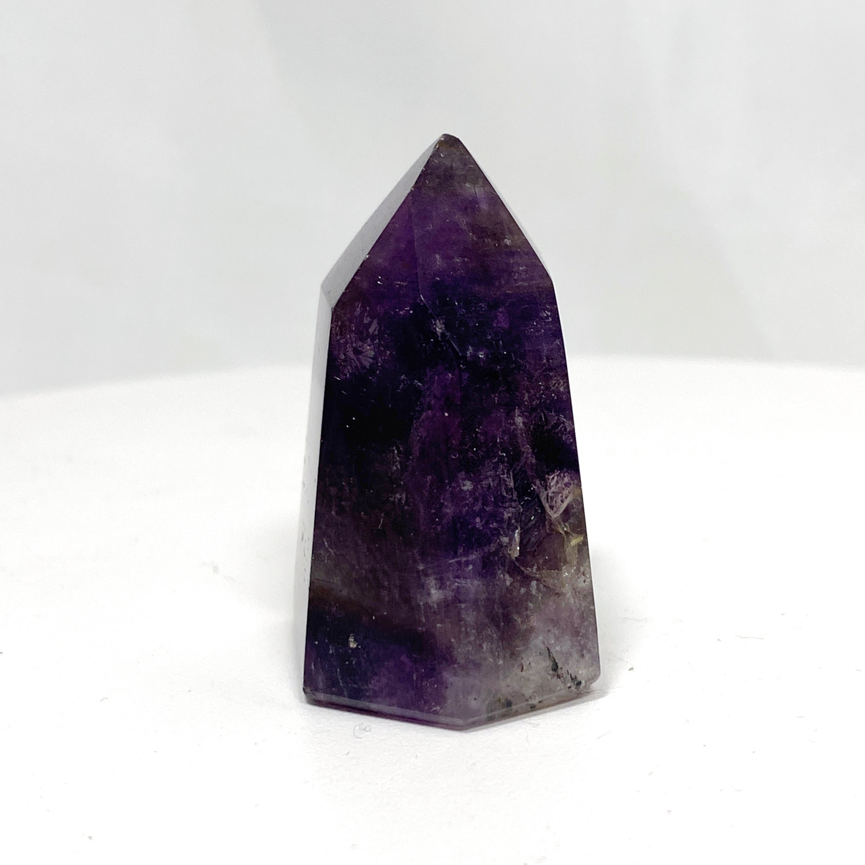 Natural Smokey Amethyst & Clear Quartz Crystal Point - Healing Stone for Meditation, Reiki, Chakra Balancing & Home Decor (CR3441) - Perfect for Spiritual Healing, Yoga Practice & Positive Energy