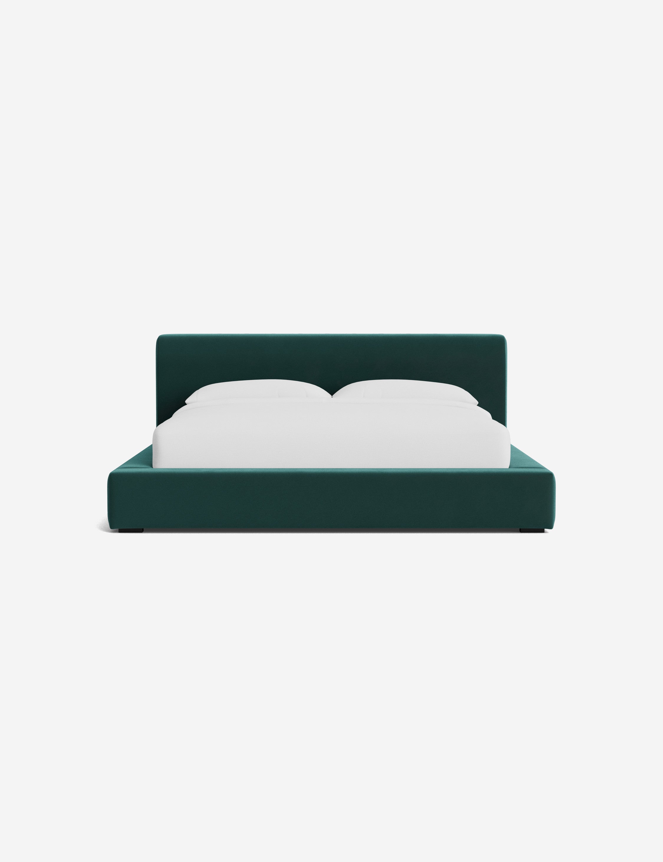 Clayton Platform Bed Frame - Queen Size, Modern Minimalist Wooden Bed with Sturdy Slat Support - Perfect for Bedroom, Guest Room, or Studio Apartment