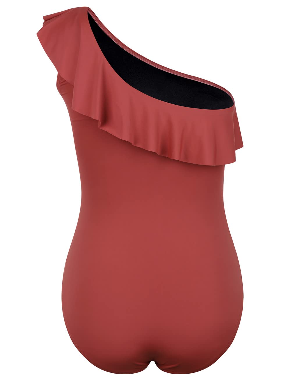 Hilor Women's One Piece Swimsuit - Tummy Control Asymmetric One Shoulder Bathing Suit for Swimming, Beach Vacation & Pool Party