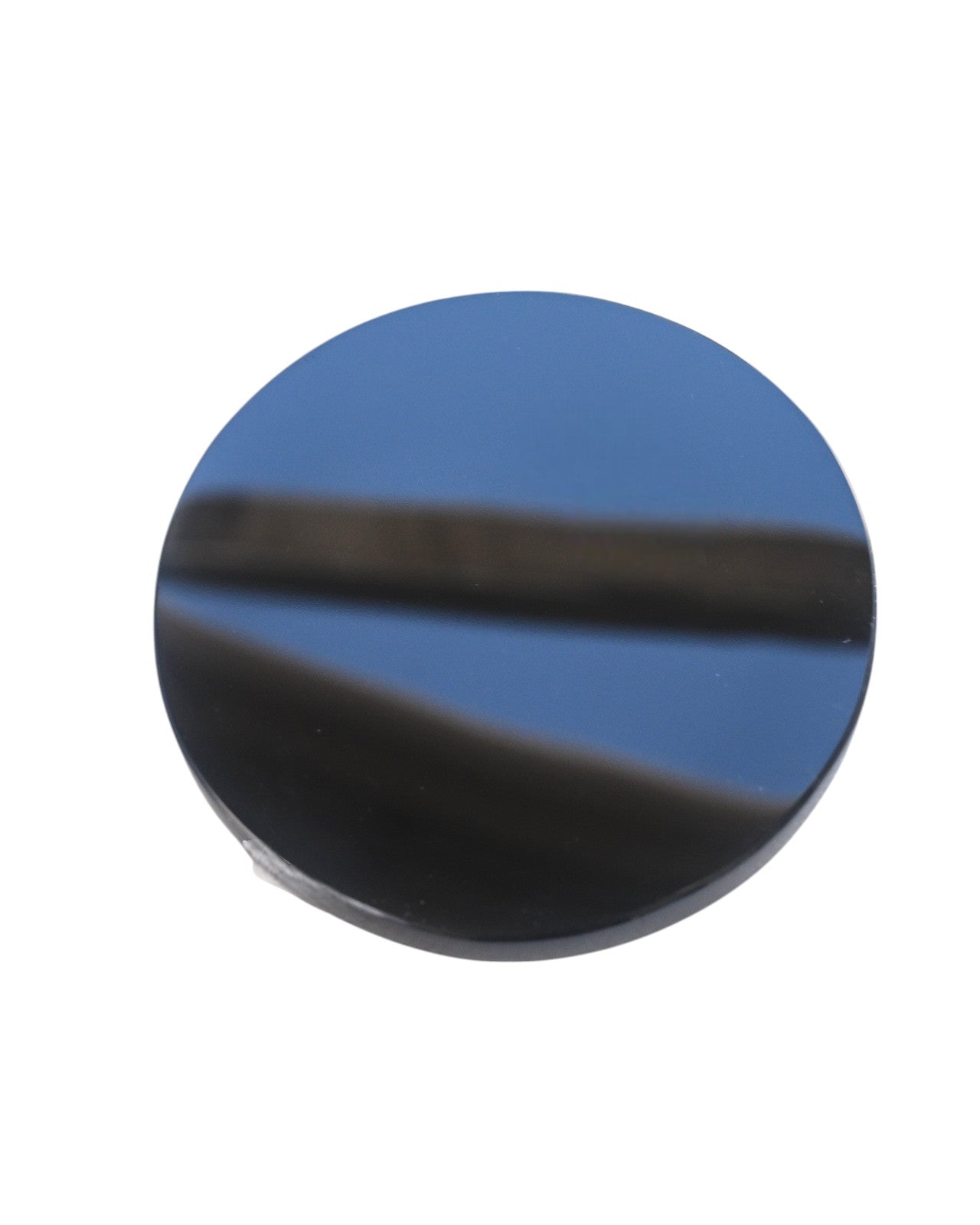 Black Obsidian Round Coaster Set of 2 - Natural Stone Drink Coasters for Home Decor, Coffee Table Protection & Spiritual Healing