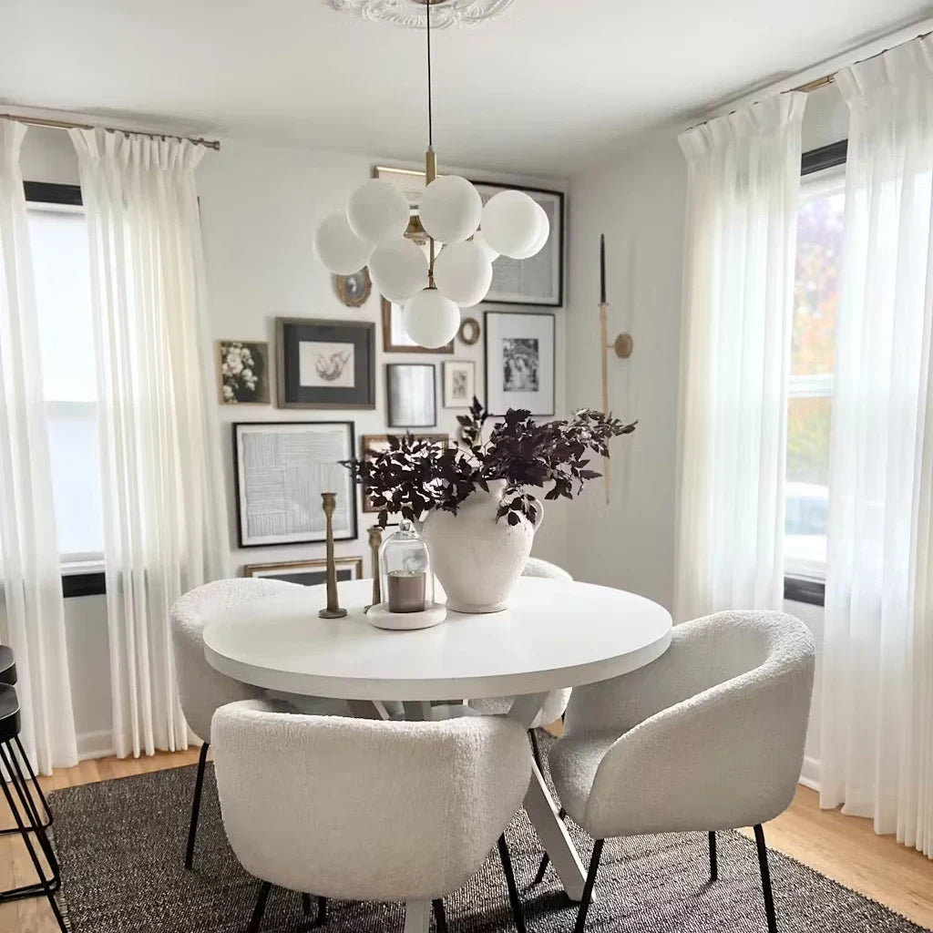 Natural Cloud Linen Bright White Sheer Curtains - Soft Breezy Custom Drapes with Pleated Design | Perfect for Living Room, Bedroom & Nursery Window Treatments