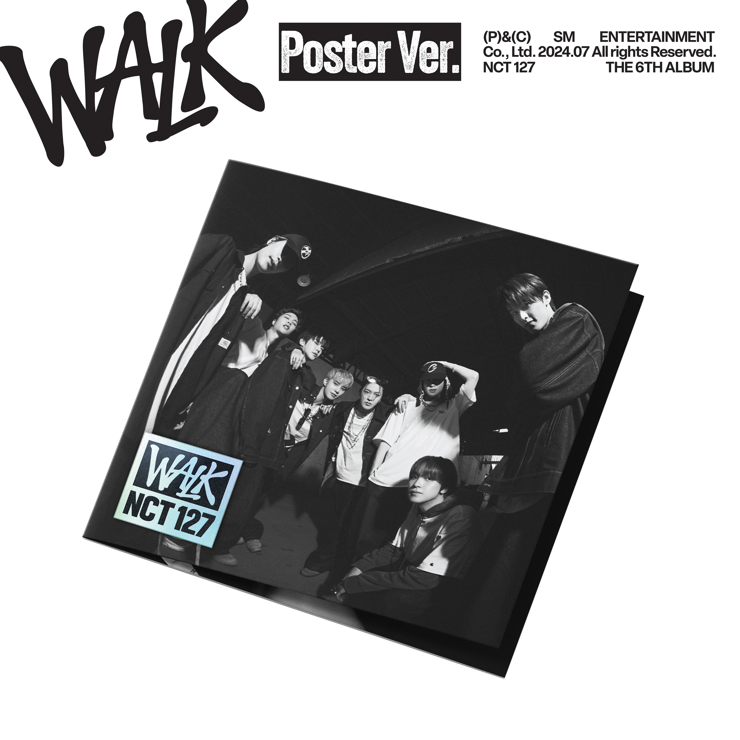 NCT 127 6th Album 'WALK' with Exclusive Poster - K-Pop Music CD for Fans, Collectors & Gift Giving | Perfect for Home Decor, K-Pop Collections & Fan Meetings