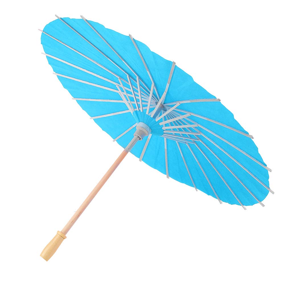 Kuuleyn DIY Paper Umbrella for Kids - Handmade Oiled Paper Umbrella Craft Kit for Painting, Drawing & Decor (Blue) | Perfect for Children's Art Projects, Birthday Gifts & Home Decoration