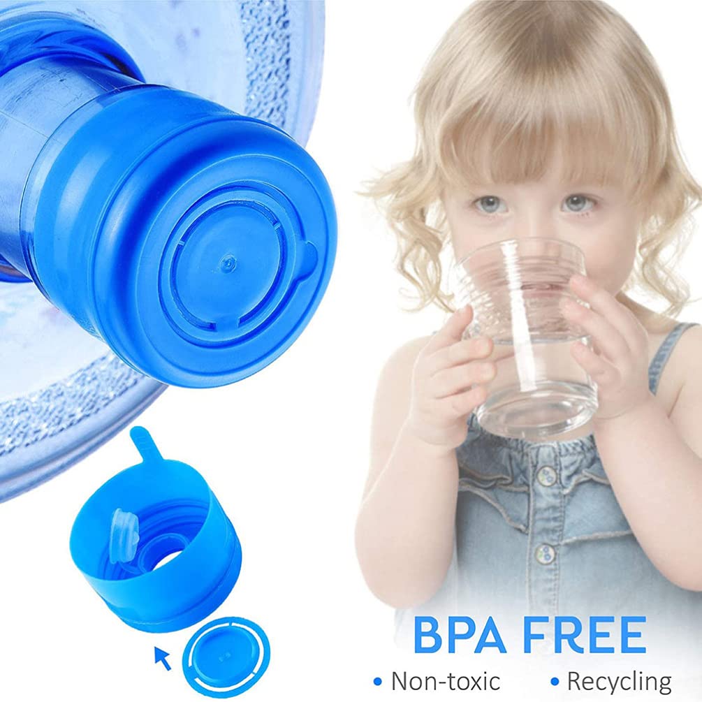Hemoton 35-Pack Plastic Water Bottle Cap Replacement - Non-Spill Sealing Lid Cover for Jug & Flask - Blue Anti-Leak Bottle Accessories - Perfect for Sports, Travel, and Home Use
