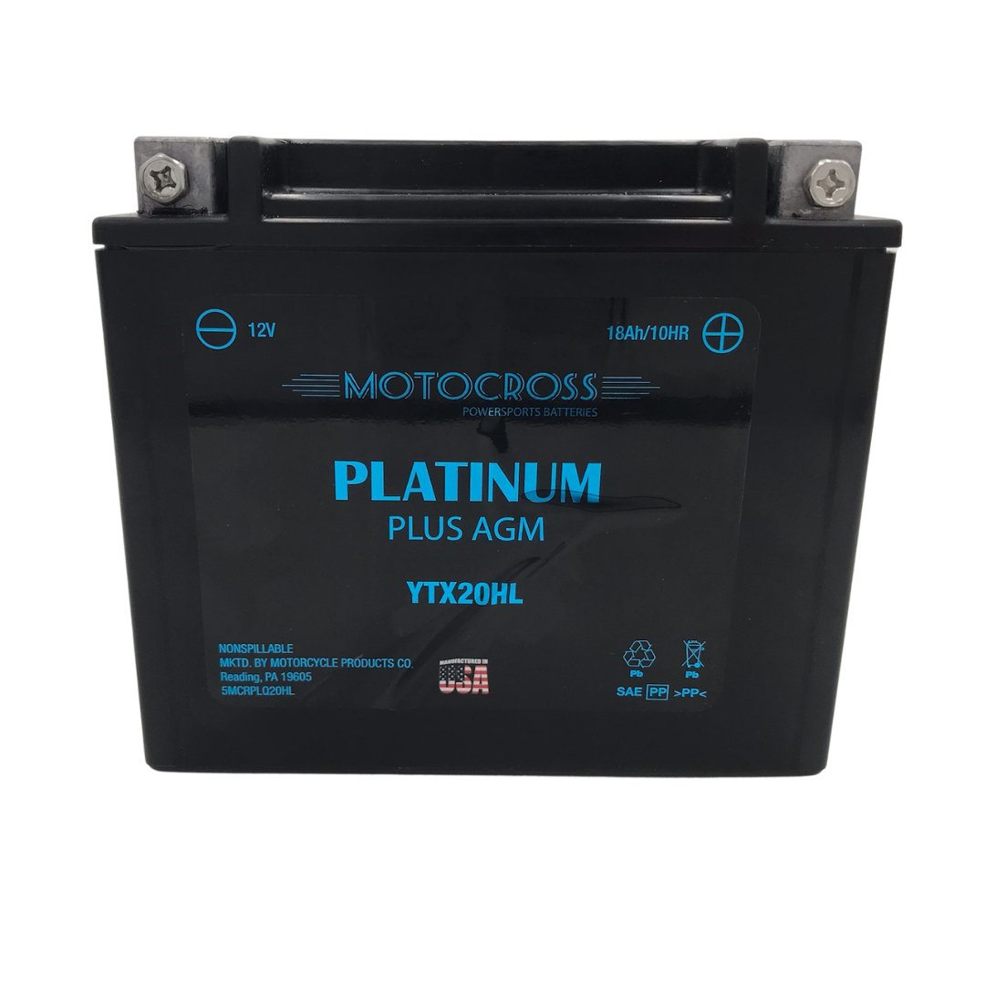 YTX20HL Motorcycle Battery 310 CCA - Compatible with Yuasa 20HL BS Replacement - Powers ATVs, Scooters & Powersports Vehicles