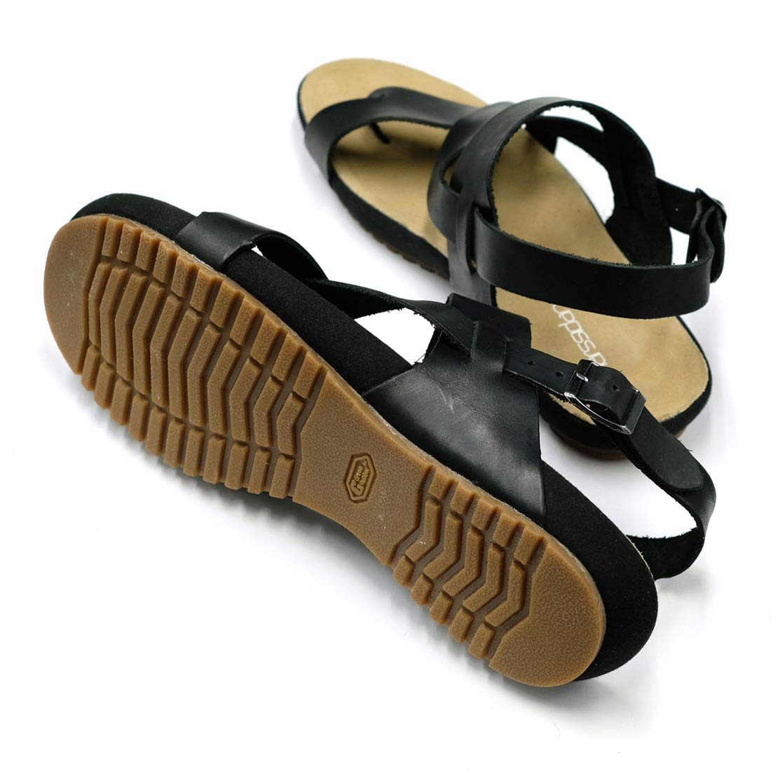 **Harrsidanzar Genuine Leather Sandals for Men - Adjustable Strap Outdoor Sandals - Comfortable & Durable GM202 - Perfect for Beach, Travel & Casual Wear**