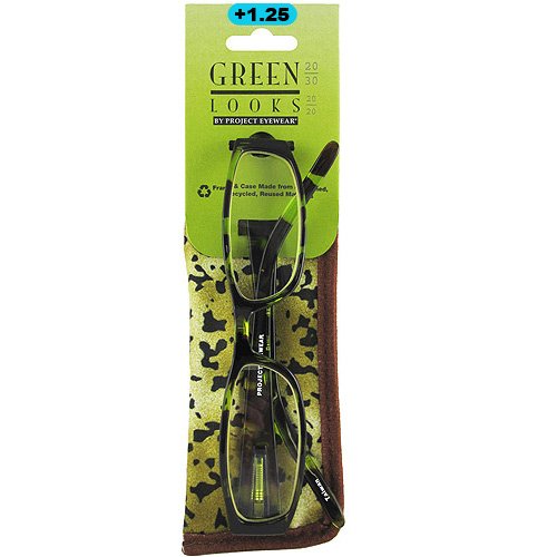 Green Tortoise & Zebra Stripe Reading Glasses +1.25 Strength (2 Pairs with Cases) - Stylish Readers for Women & Men, Perfect for Reading Books, Using Phones & Computer Work