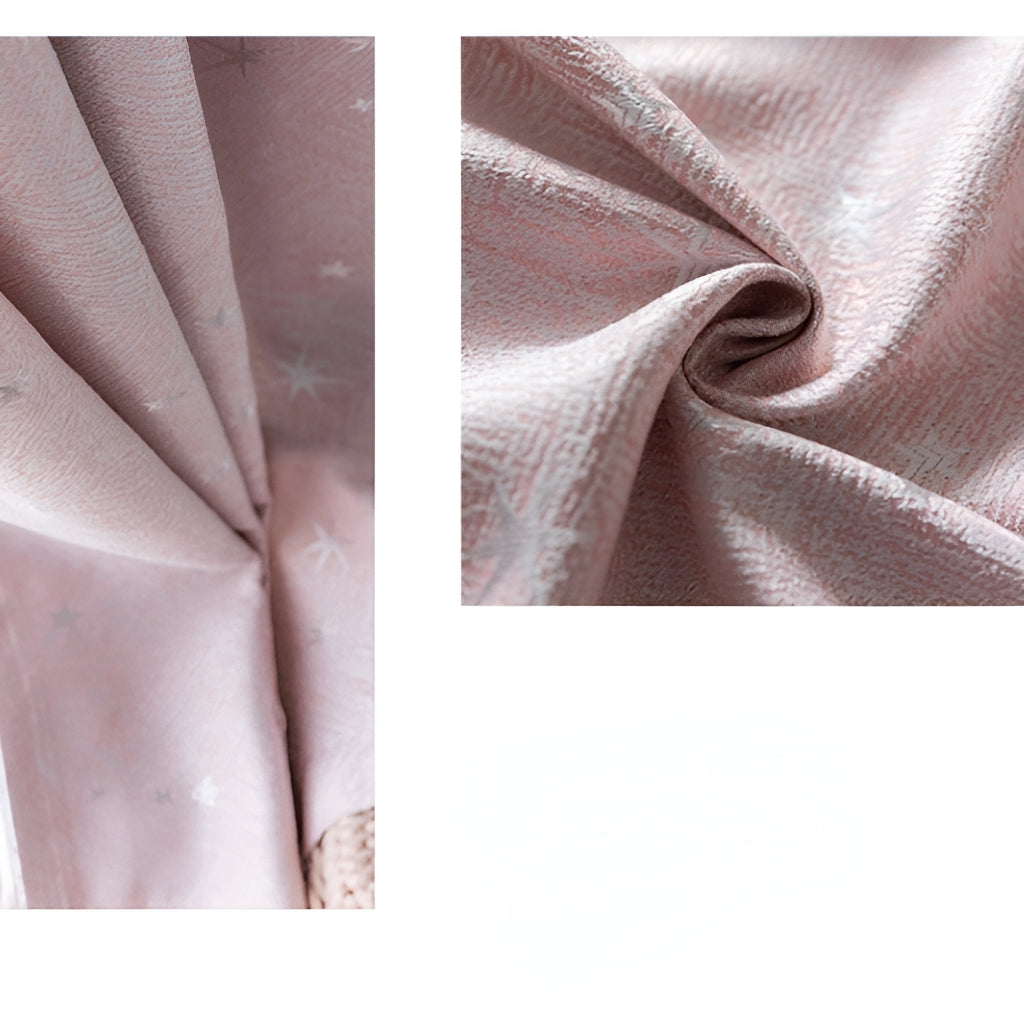 Colette Soundproof & Thermal Blackout Custom Curtain with Star Design - Perfect for Bedroom, Nursery & Home Theater Noise Reduction