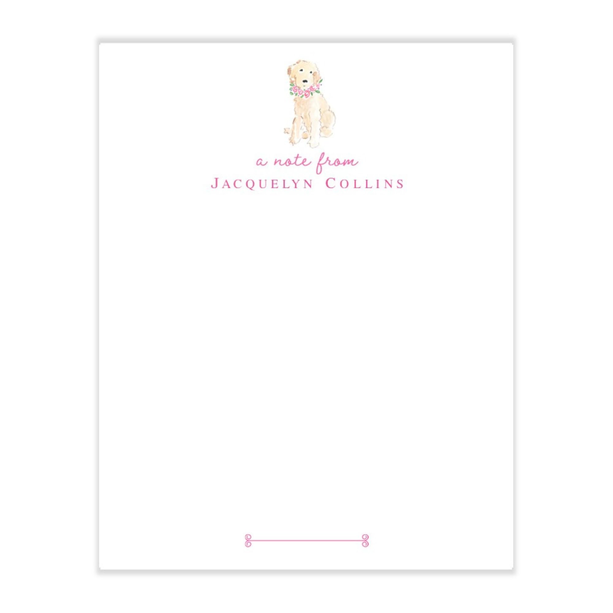 Custom Personalized Labradoodle & Golden Doodle Dog Puppy Notepad - Unique Pet Lover Gift for Dog Owners - Perfect for Notes, Journaling & Office Use - ANO-1818