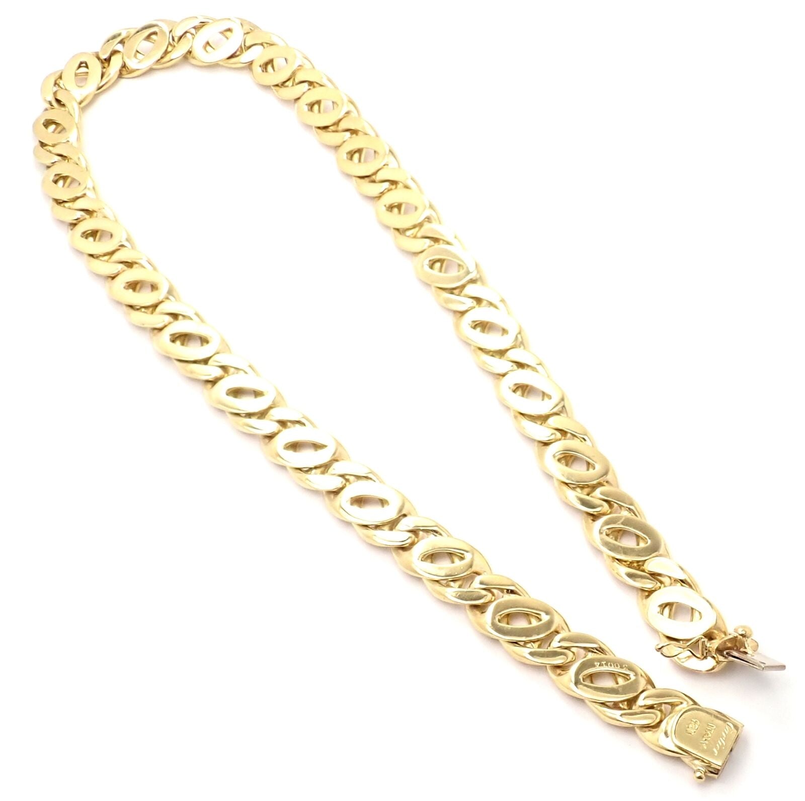 Authentic Vintage Cartier 18k Yellow Gold Link Chain Necklace - Luxury Jewelry for Women, Perfect for Weddings, Parties & Special Occasions