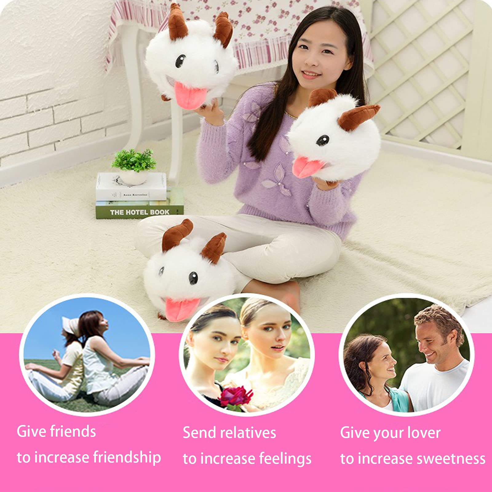 Cute Poro Plush Toy - Soft Stuffed Animal Doll for Kids, Ice Festival Collectible, Home & Bedroom Decor, Perfect Gift for Children - Great for Cuddling, Playtime, and Themed Parties