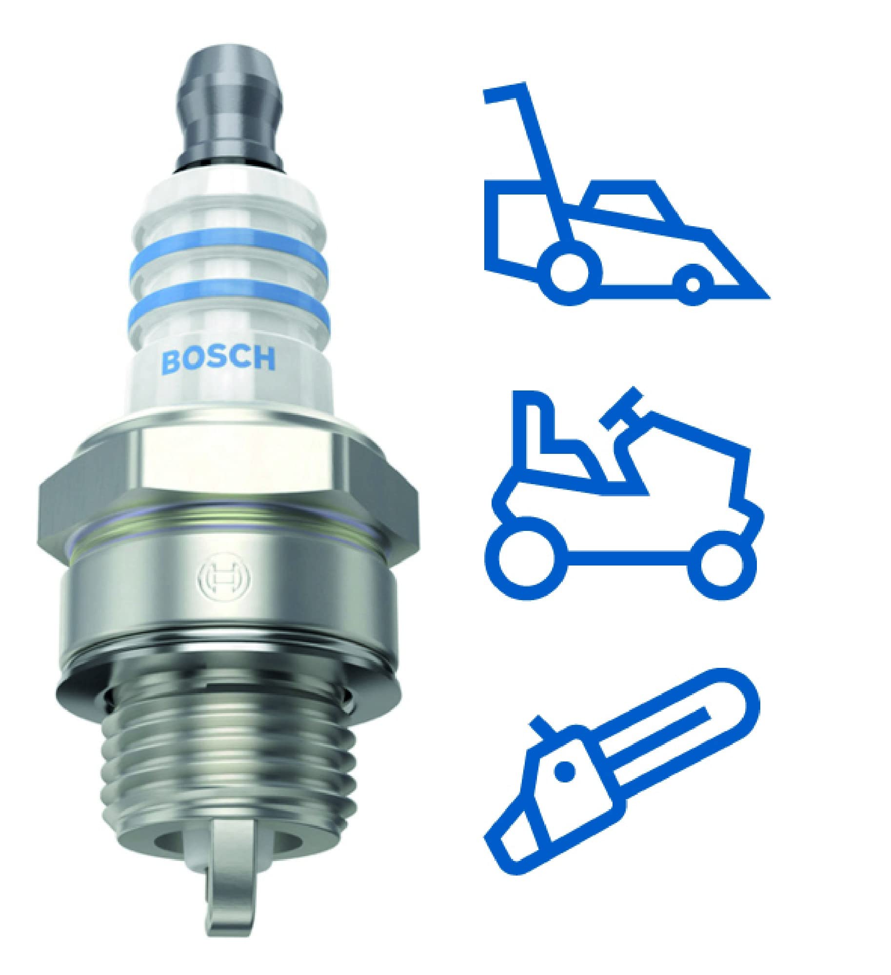 Bosch WSR6F (606) Spark Plug - High Performance Replacement for Gardening & Forestry Equipment - Perfect for Lawn Mowers, Chainsaws & Outdoor Power Tools