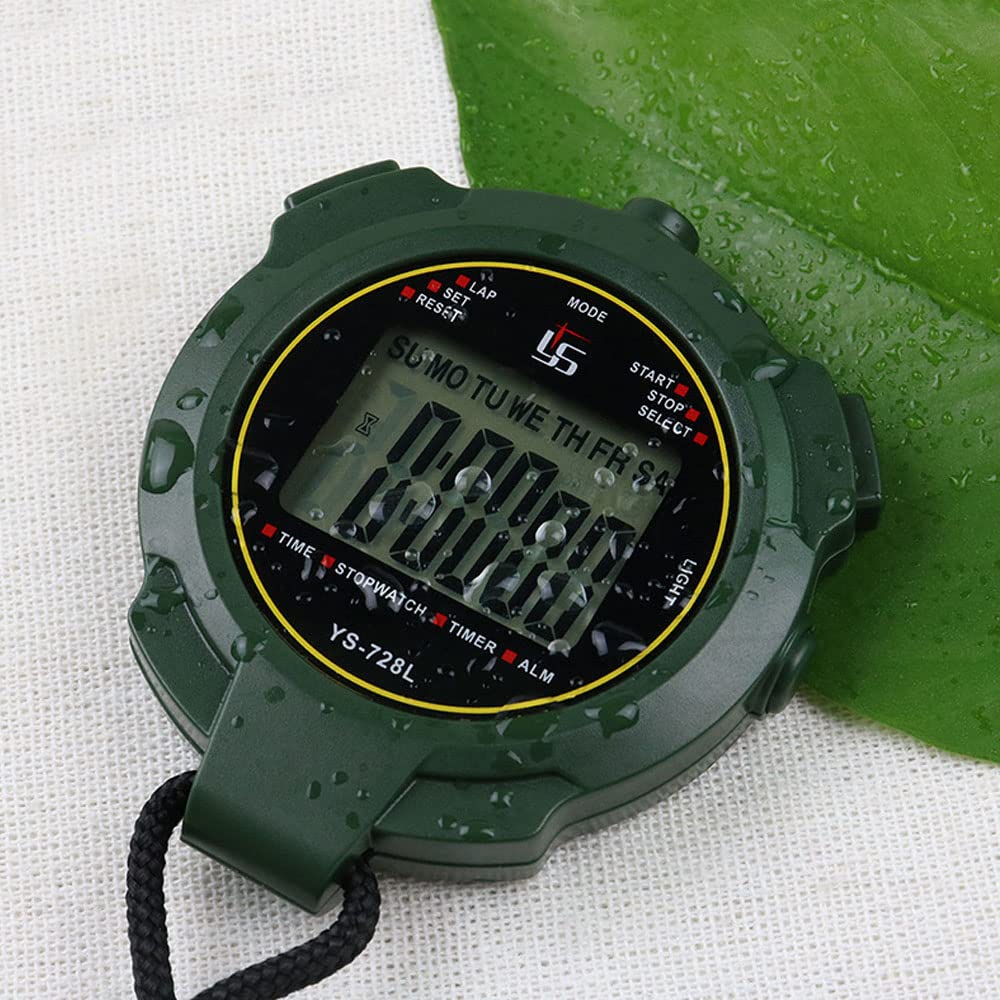 Waterproof Digital Sports Stopwatch with LCD Display - Handheld Electronic Timer for Swimming, Running, Soccer Training - Perfect for Coaches, Athletes & Fitness Enthusiasts