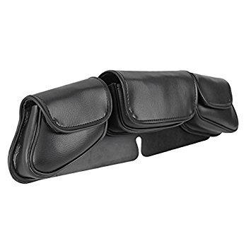 Xelement XS67104 Safe Keep Black Motorcycle Windshield Bag - Waterproof Storage Pouch for Maps, Phones & Essentials - Perfect for Harley, Cruiser & Touring Bikes