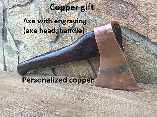 Handcrafted Copper Axe - Unique 7th Anniversary Gift for Men, Wedding Anniversary Present, Durable Outdoor Camping Tool for Hiking & Survival Gear - Perfect for Woodworking & Bushcraft Enthusiasts