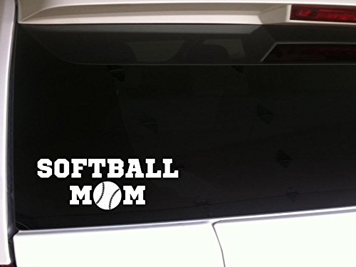 Softball Mom 6 Inch Vinyl Sticker Decal for Sports Shoes and Cleats - Perfect for Team Spirit, Locker Decor & Athlete Gifts