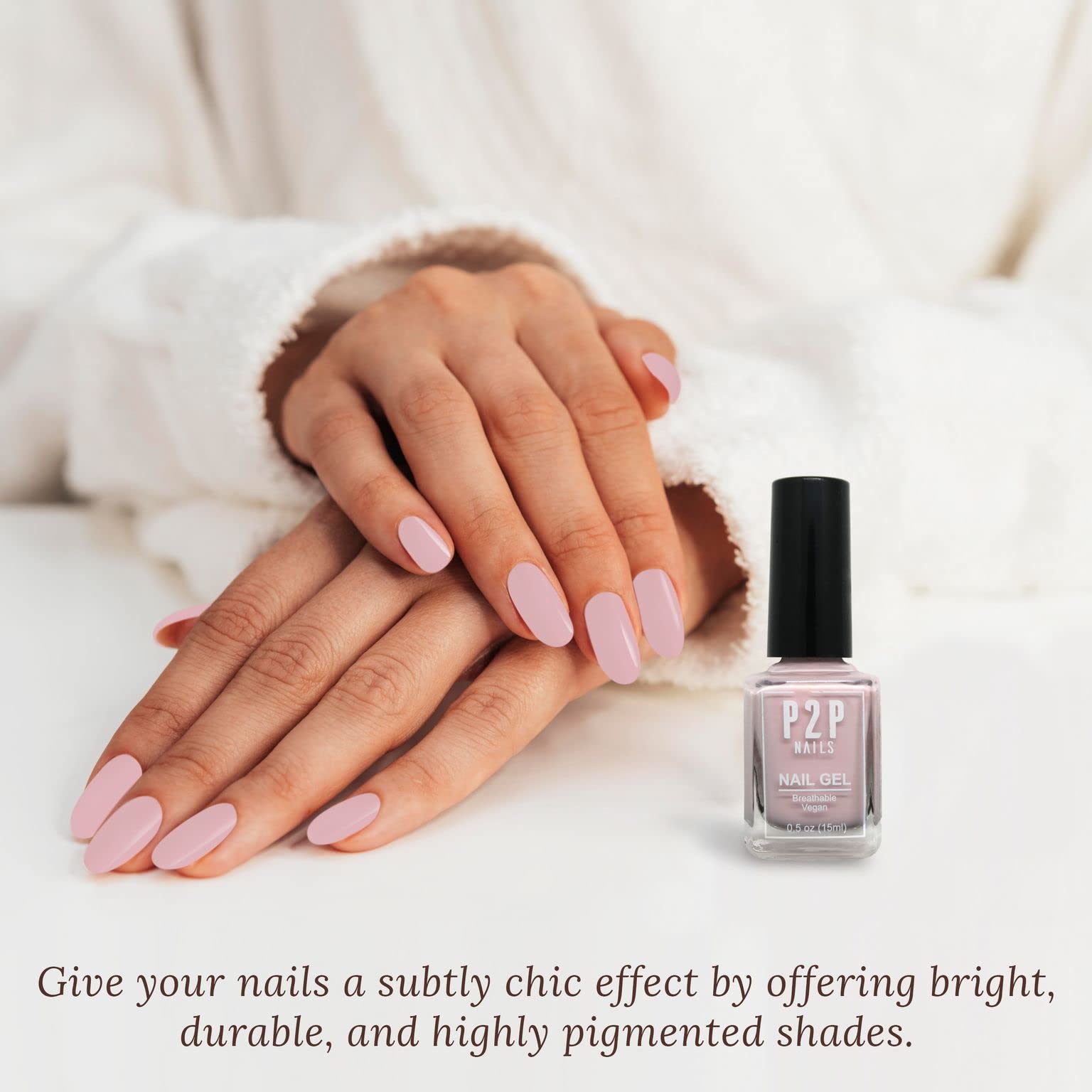 Vegan Nail Gel Polish - Natural Shine, Scratch-Free, Quick Dry Gel Polish with Smooth Texture in Vibrant Colors (Cotton Candy) - Perfect for Manicures, Pedicures & Nail Art at Home or Salon