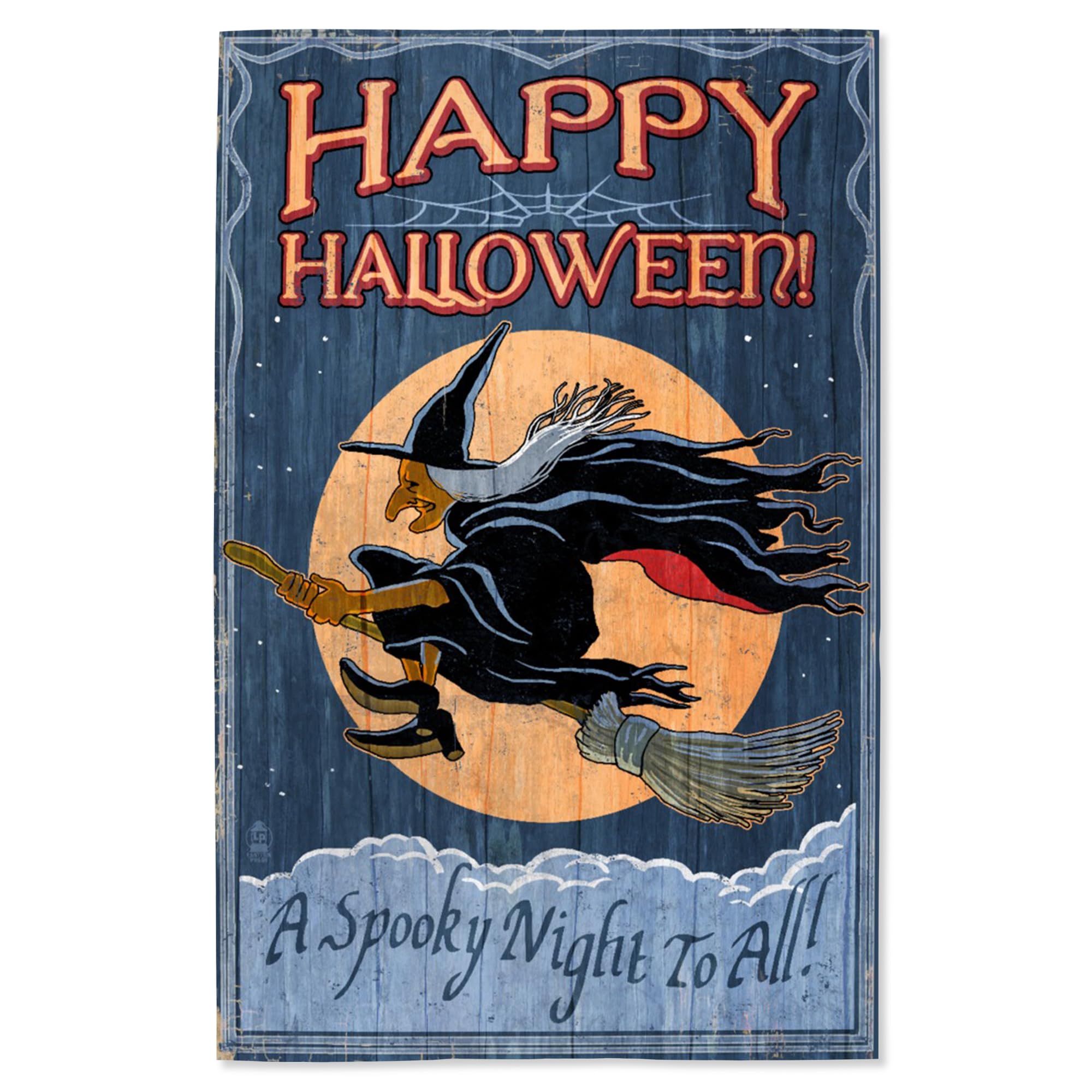 Lantern Press 16x24 Inch Giclee Art Print - Vintage Witch Wall Decor for Home, Office & Halloween Party Decoration
