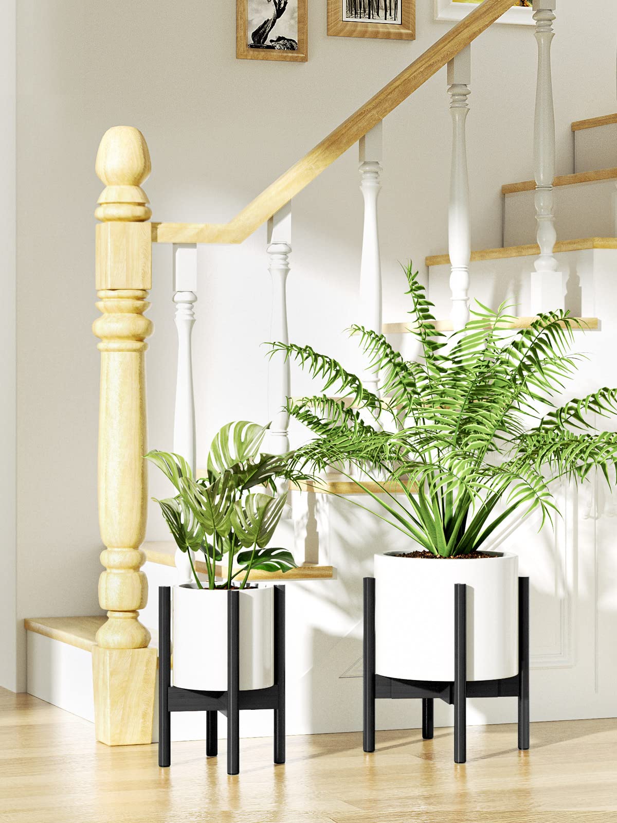 MUDEELA Black Indoor Plant Stand with 12
