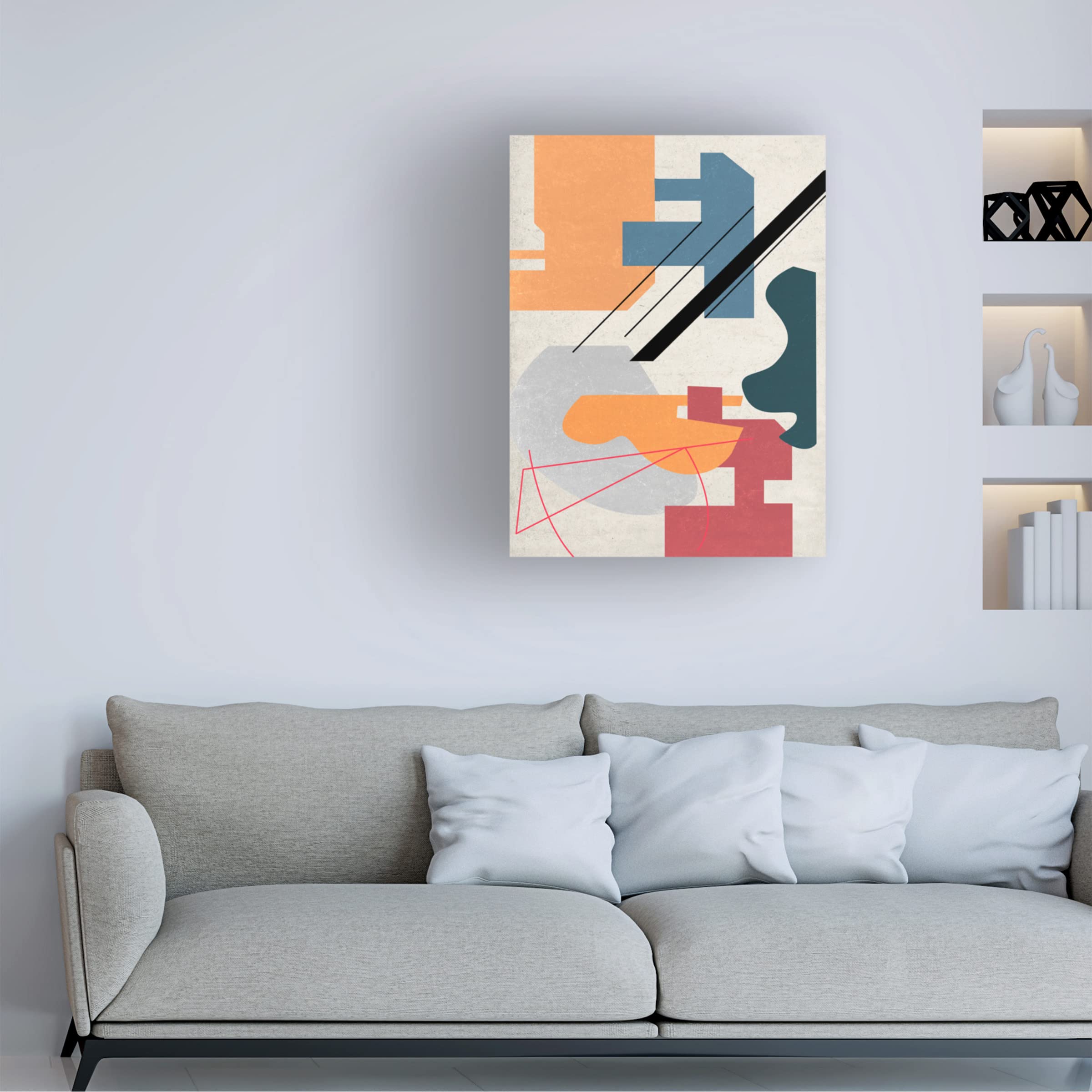 Trademark Fine Art 'Celestial Planets IV' Canvas Wall Art by Melissa Wang - Modern Space-Themed Home Decor for Living Room & Bedroom